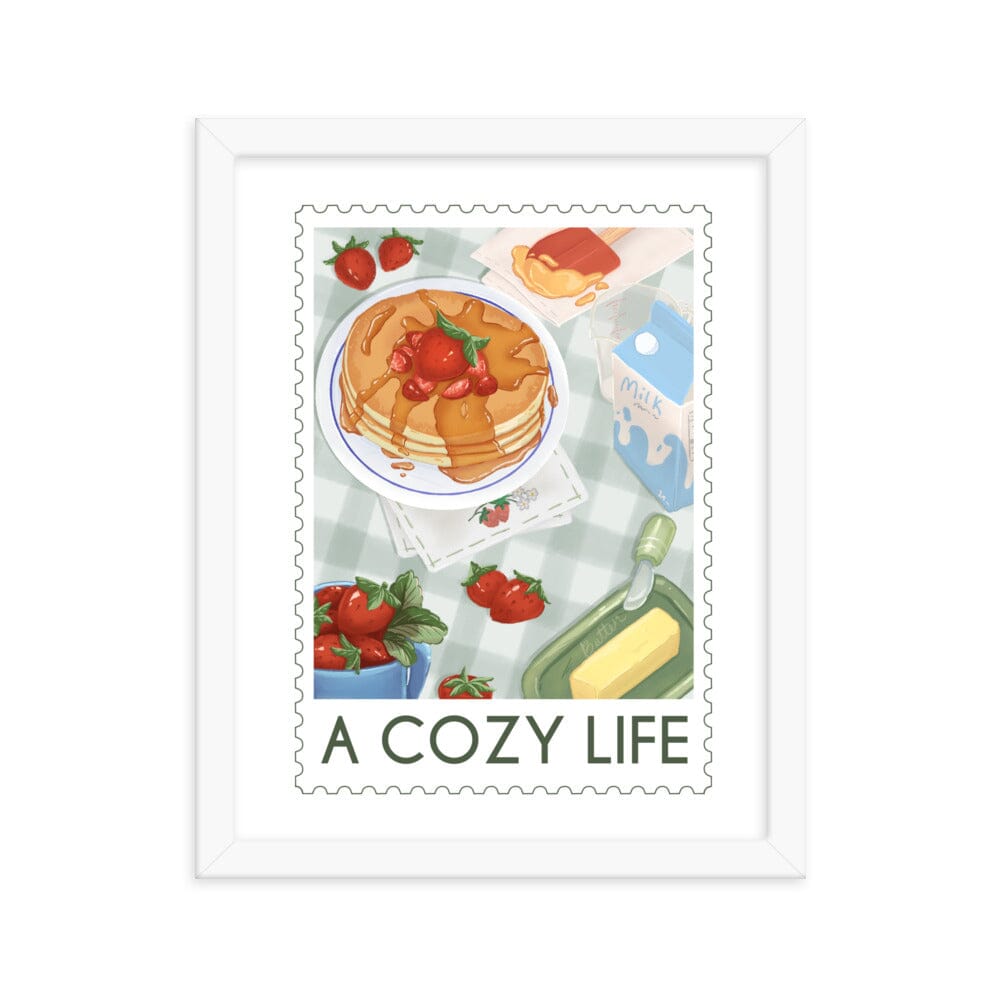 A Cozy Life | Framed poster | Cozy Games & Hobbies Threads & Thistles Inventory White 11″×14″