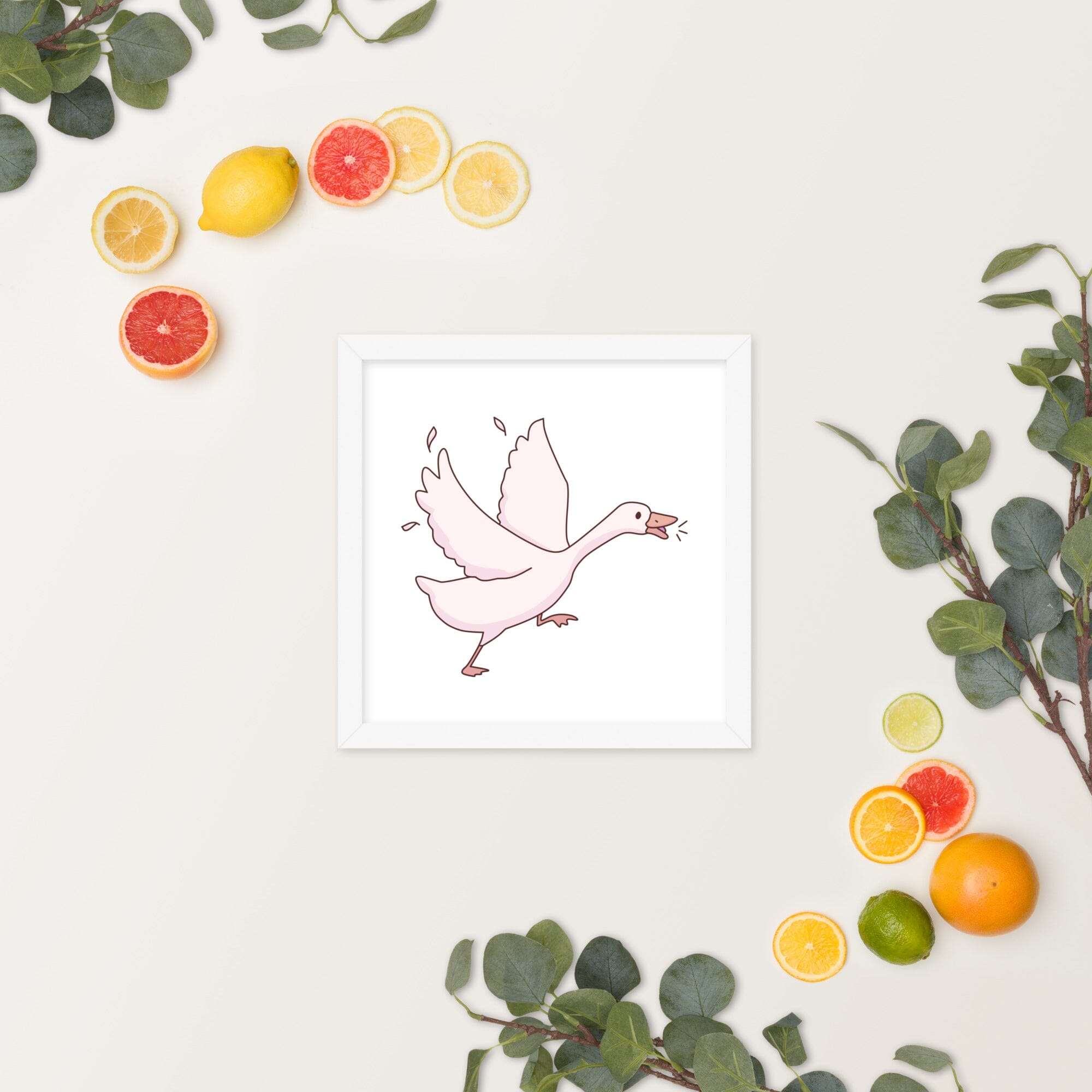 Goose | Framed poster | TTI Stream Threads & Thistles Inventory White 12″×12″