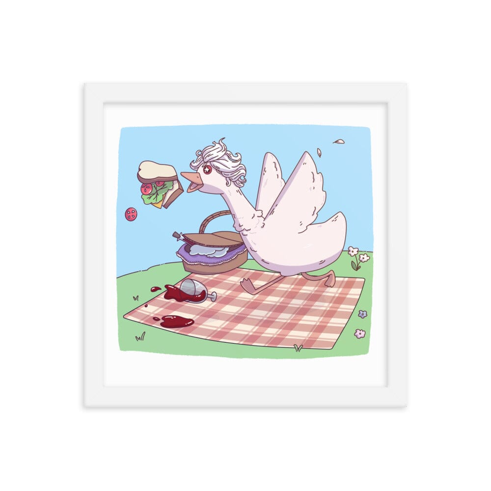 Goosestarion | Framed poster | Baldur's Gate Threads & Thistles Inventory White 12″×12″