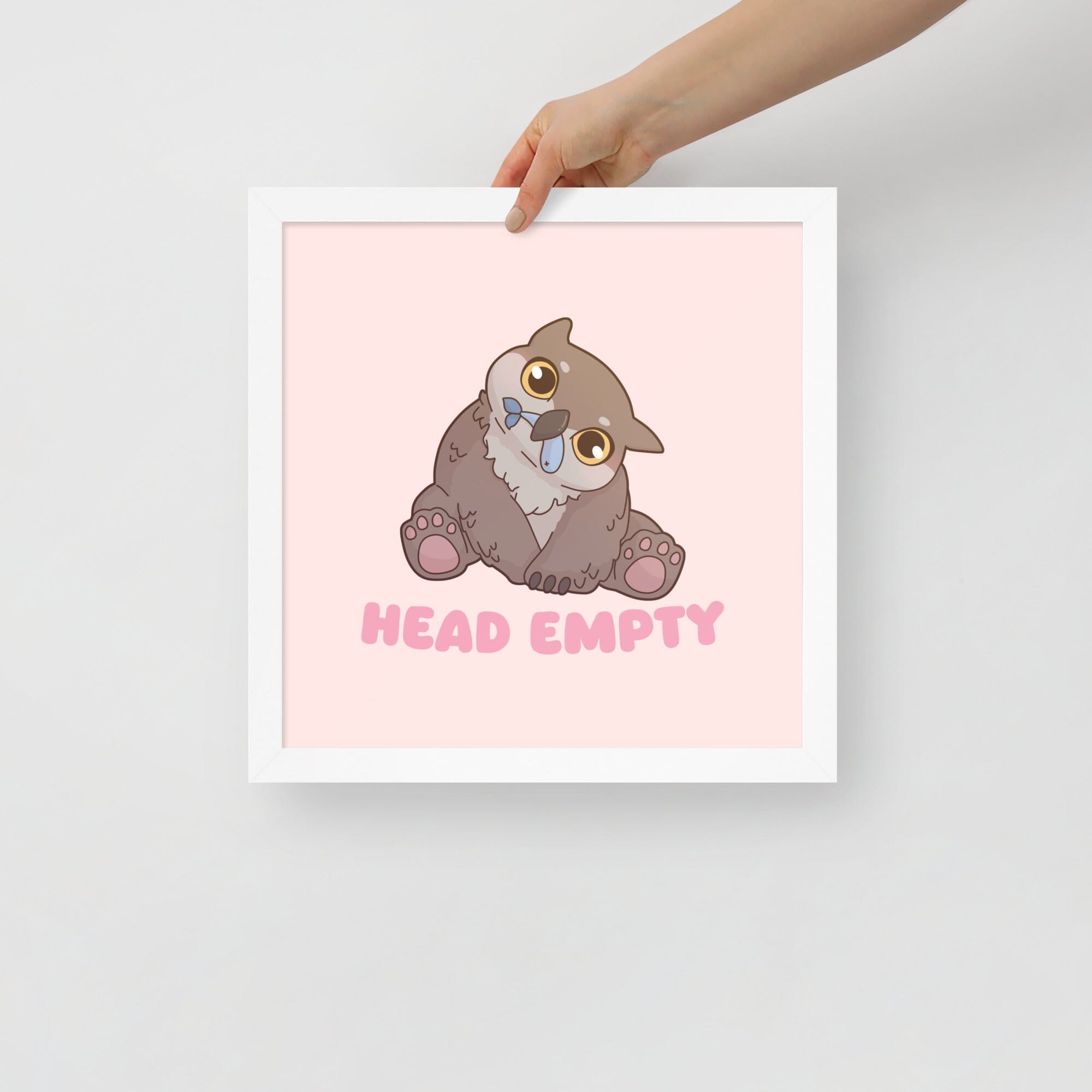 Head Empty | Framed poster | Baldur's Gate Threads & Thistles Inventory White 14″×14″ 