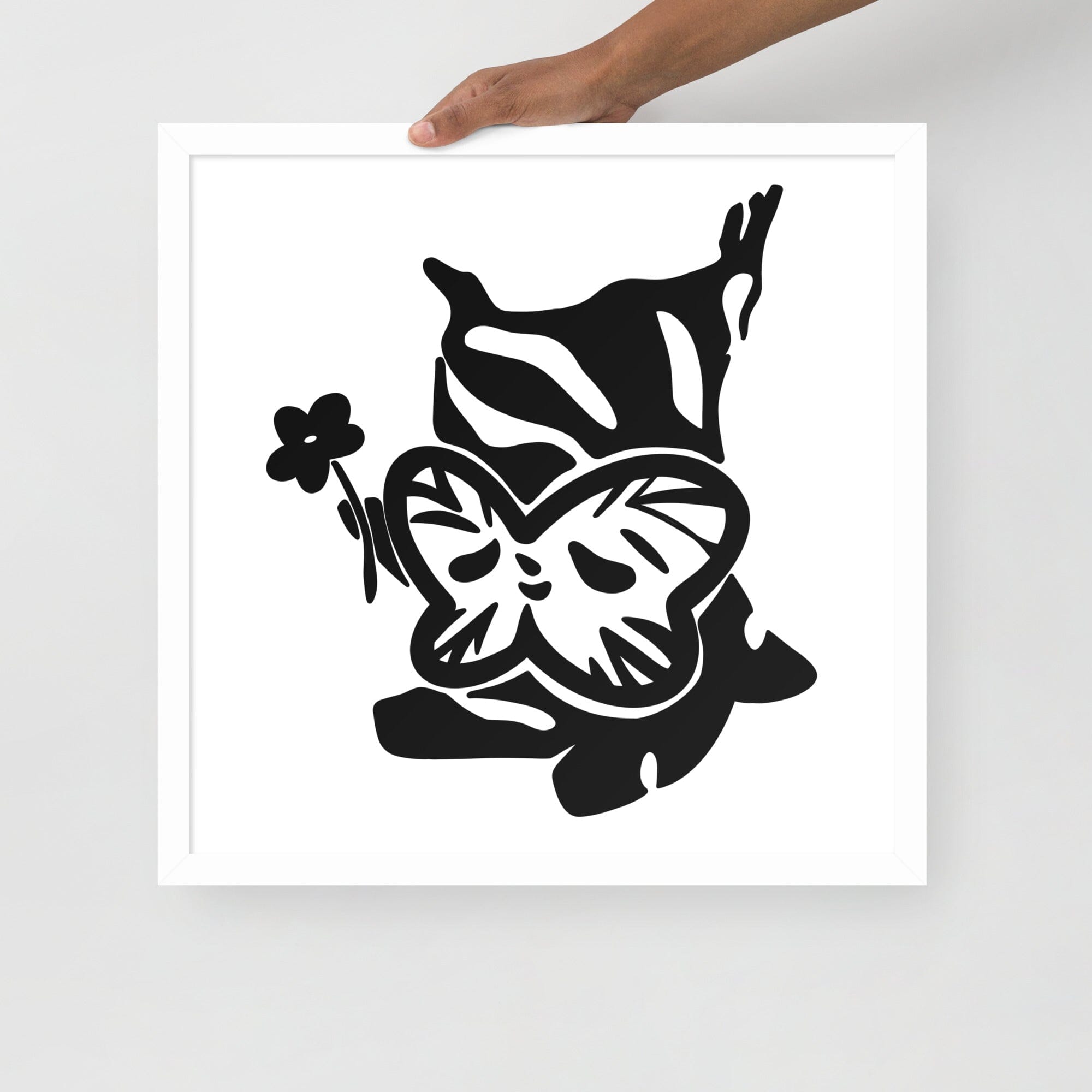 Flower Korok | Framed poster | The Legend of Zelda Threads & Thistles Inventory White 18″×18″