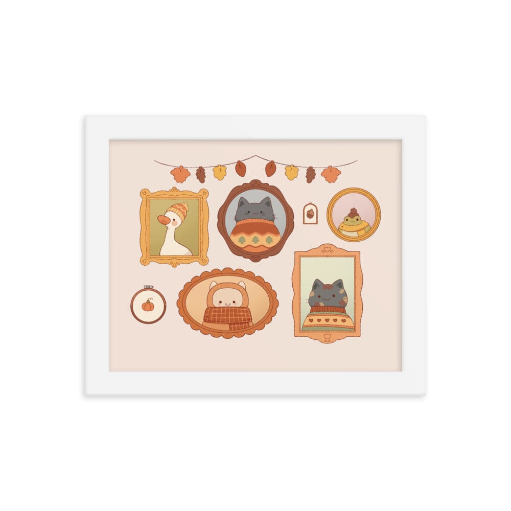 The Fall Goose Pond Friends | Framed poster | TTI Stream Threads & Thistles Inventory White 8″×10″
