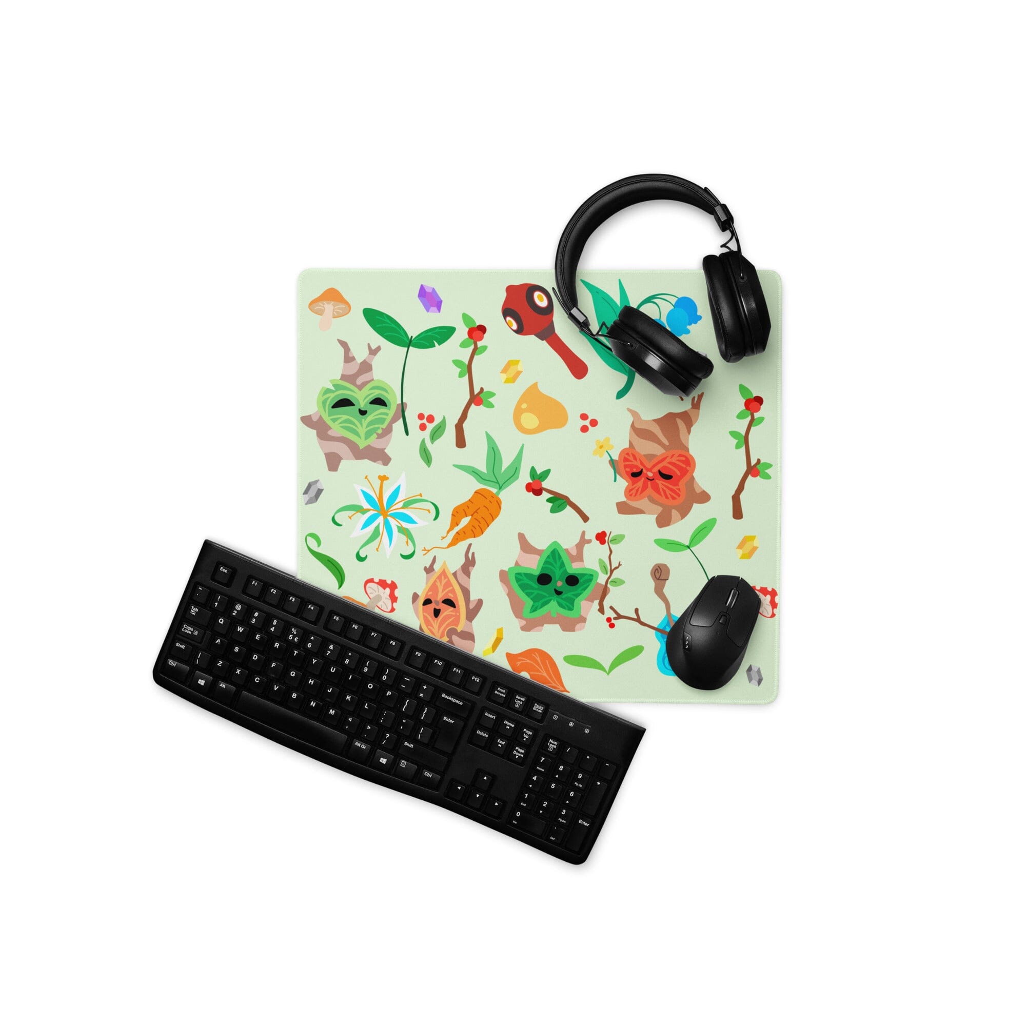 Colorful Koroks | Gaming mouse pad | The Legend of Zelda Threads & Thistles Inventory 18″×16″