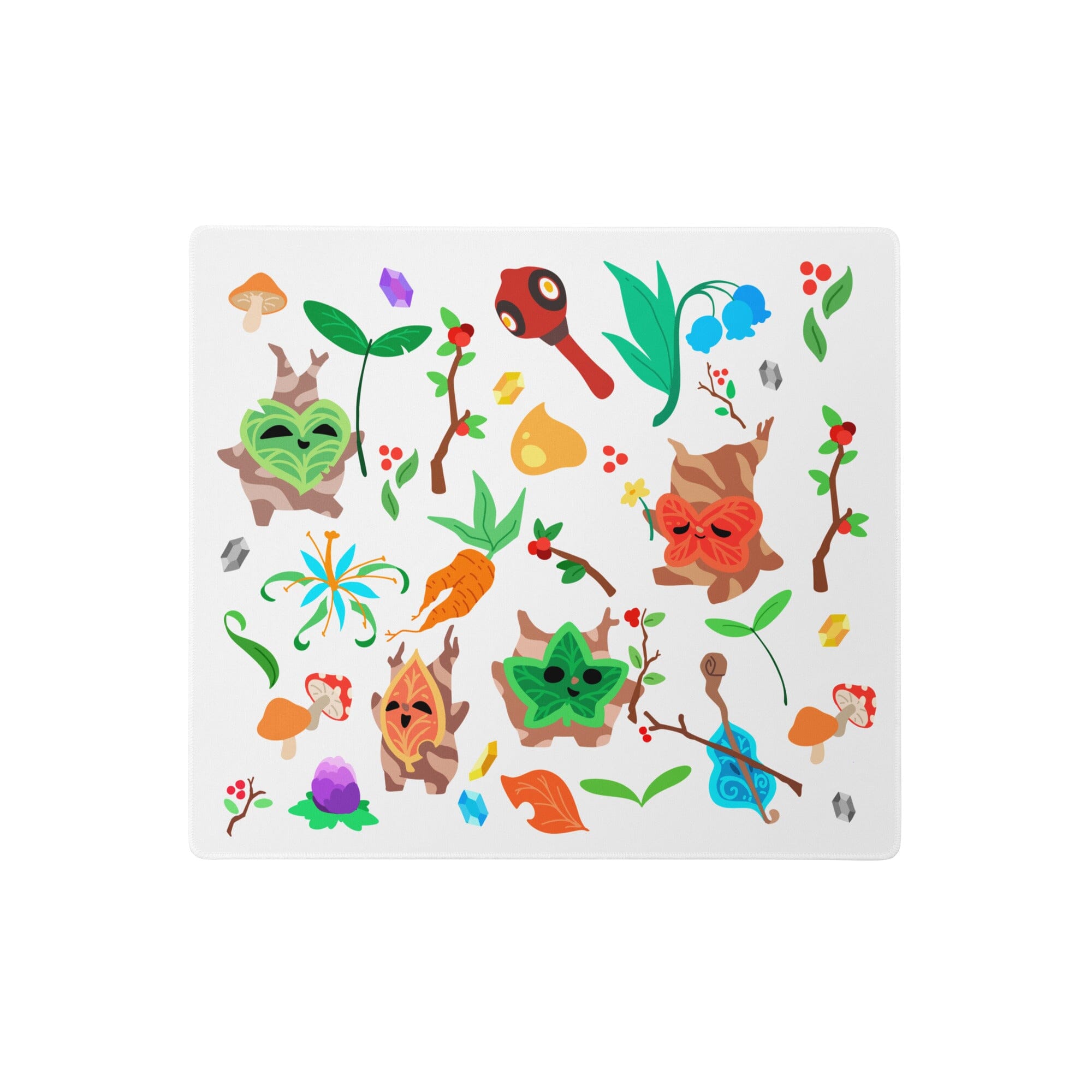 Colorful Koroks (white mousepad) | Gaming mouse pad | The Legend of Zelda Threads & Thistles Inventory 18″×16″