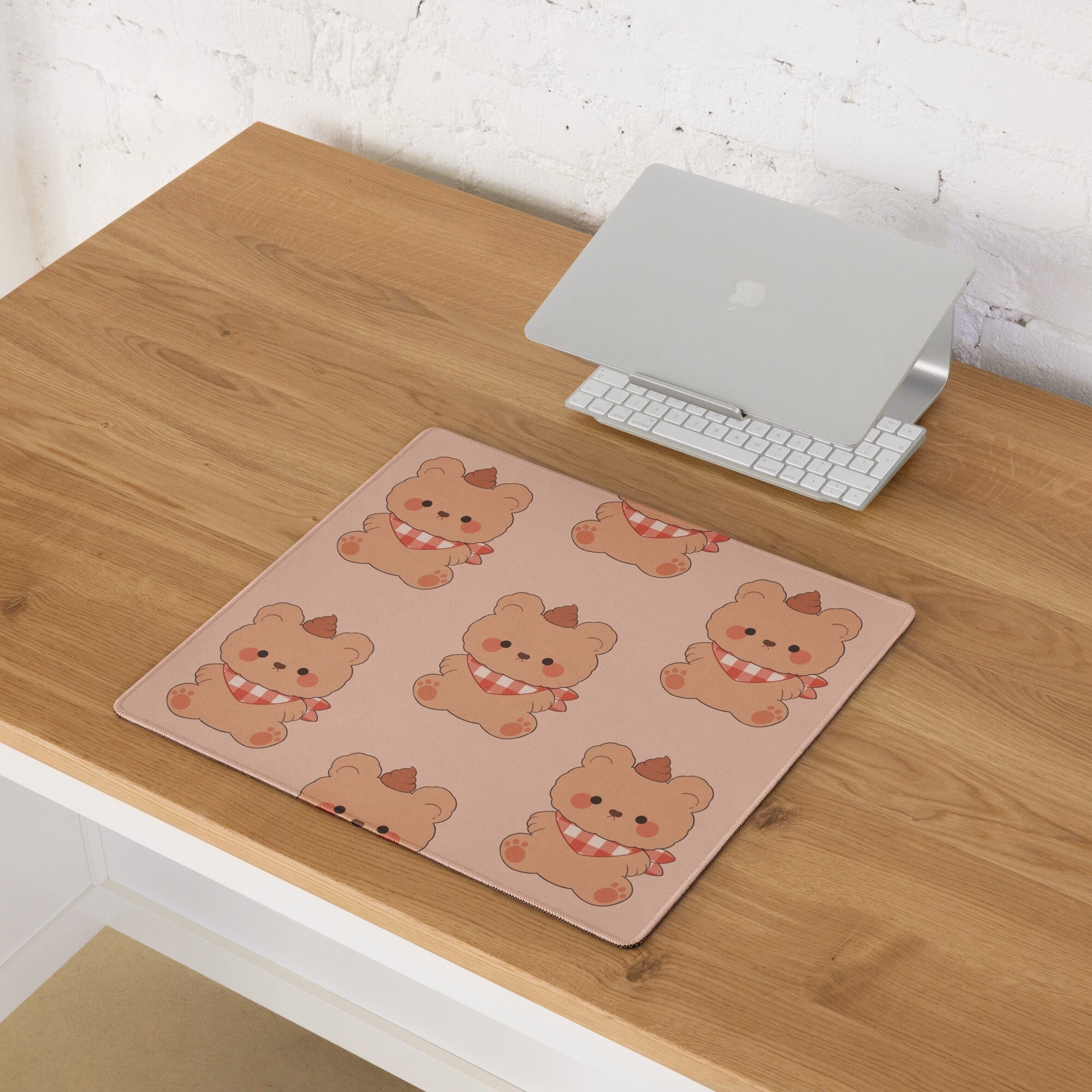 Overstimulated Bear | Gaming mouse pad | Cozy Games & Hobbies Threads & Thistles Inventory 18″×16″