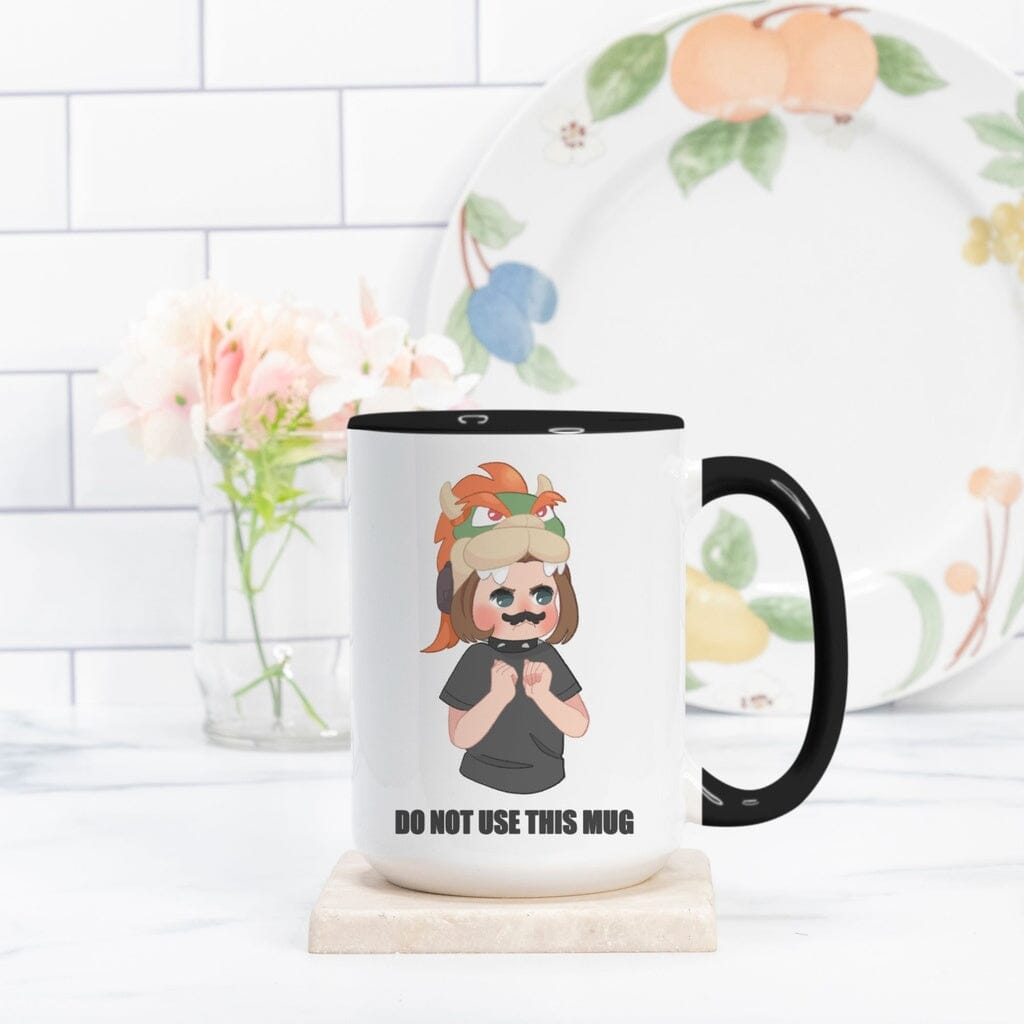 Pouting Bowser Mug | Deluxe 15oz. | TTI Stream Mugs Threads & Thistles Inventory 