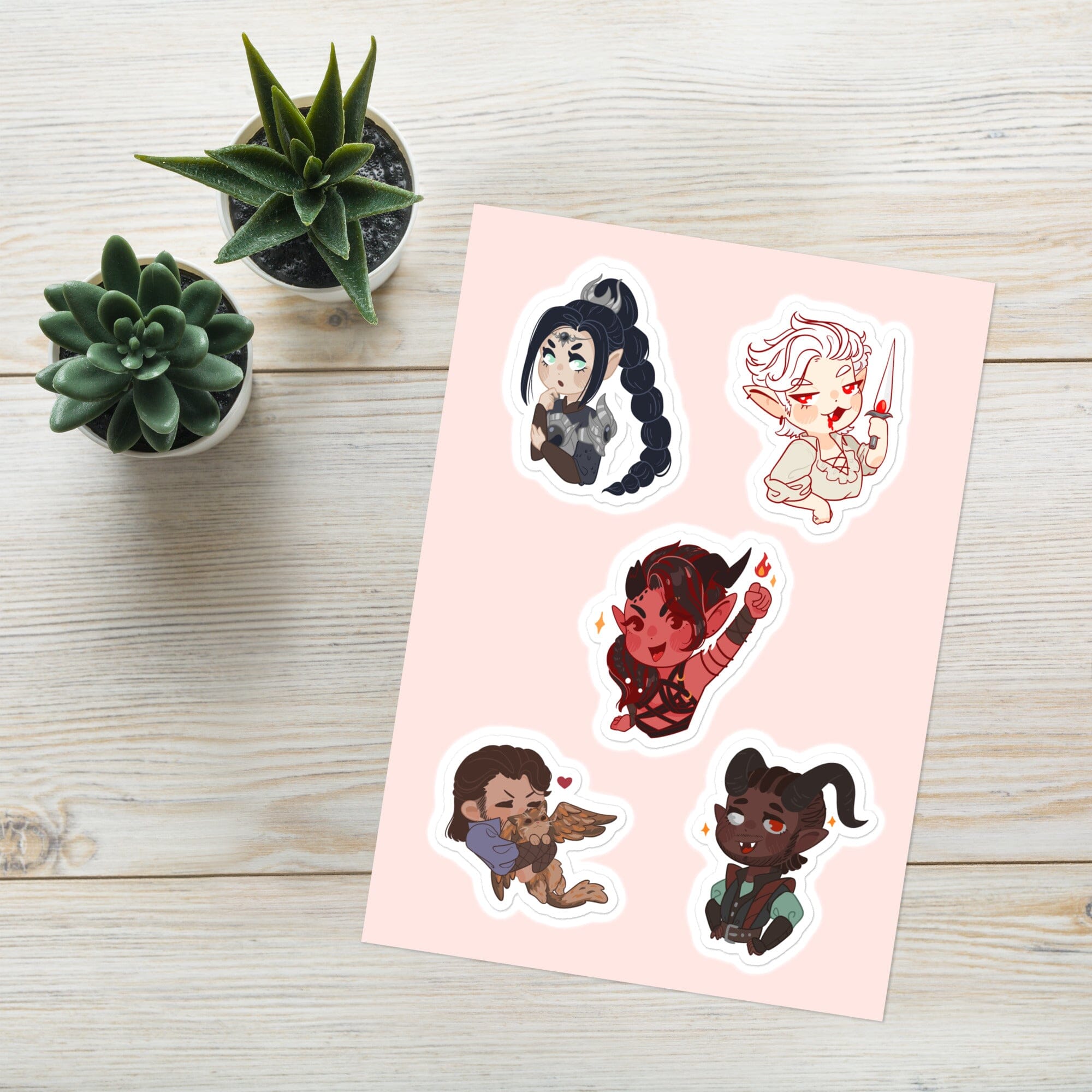Baldur's Gate Baddies | Sticker sheet | Baldur's Gate Threads & Thistles Inventory