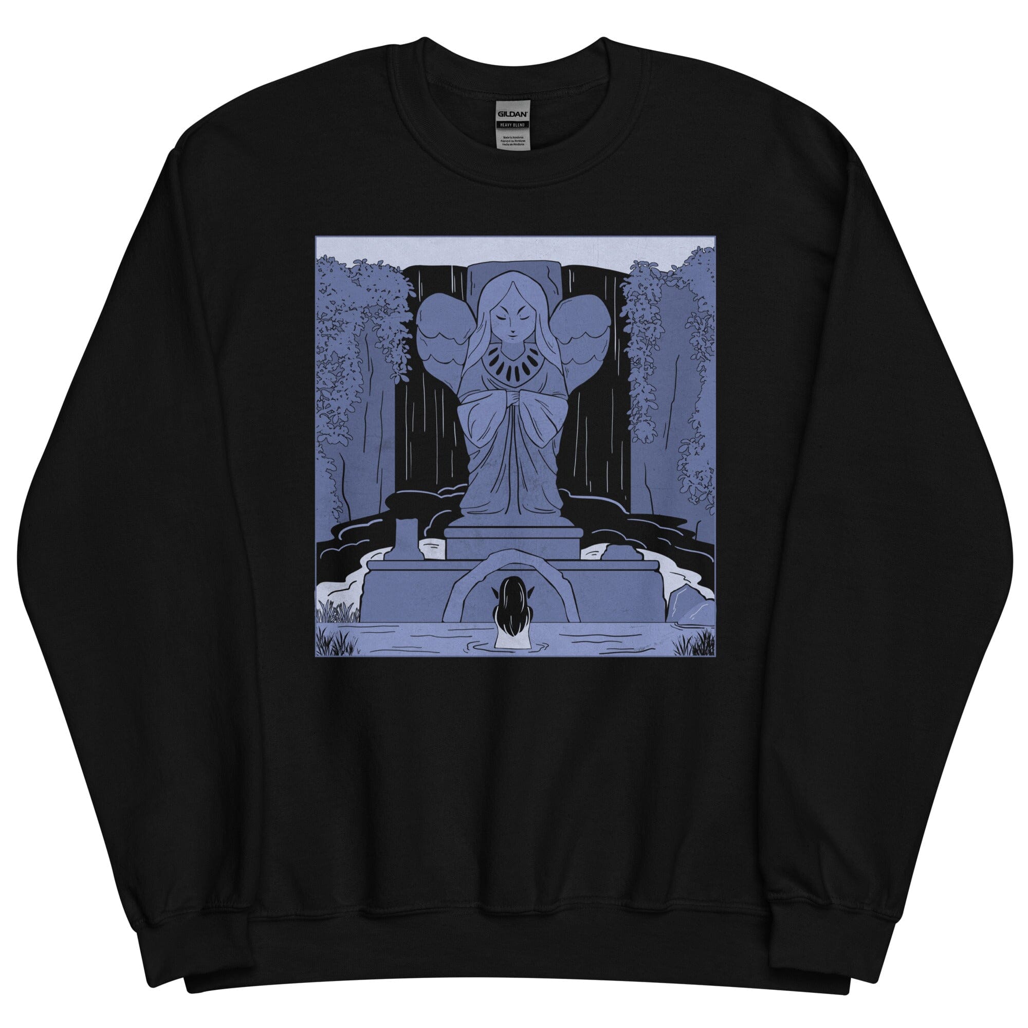 Goddess Statue | Unisex Sweatshirt | The Legend of Zelda Threads & Thistles Inventory Black S