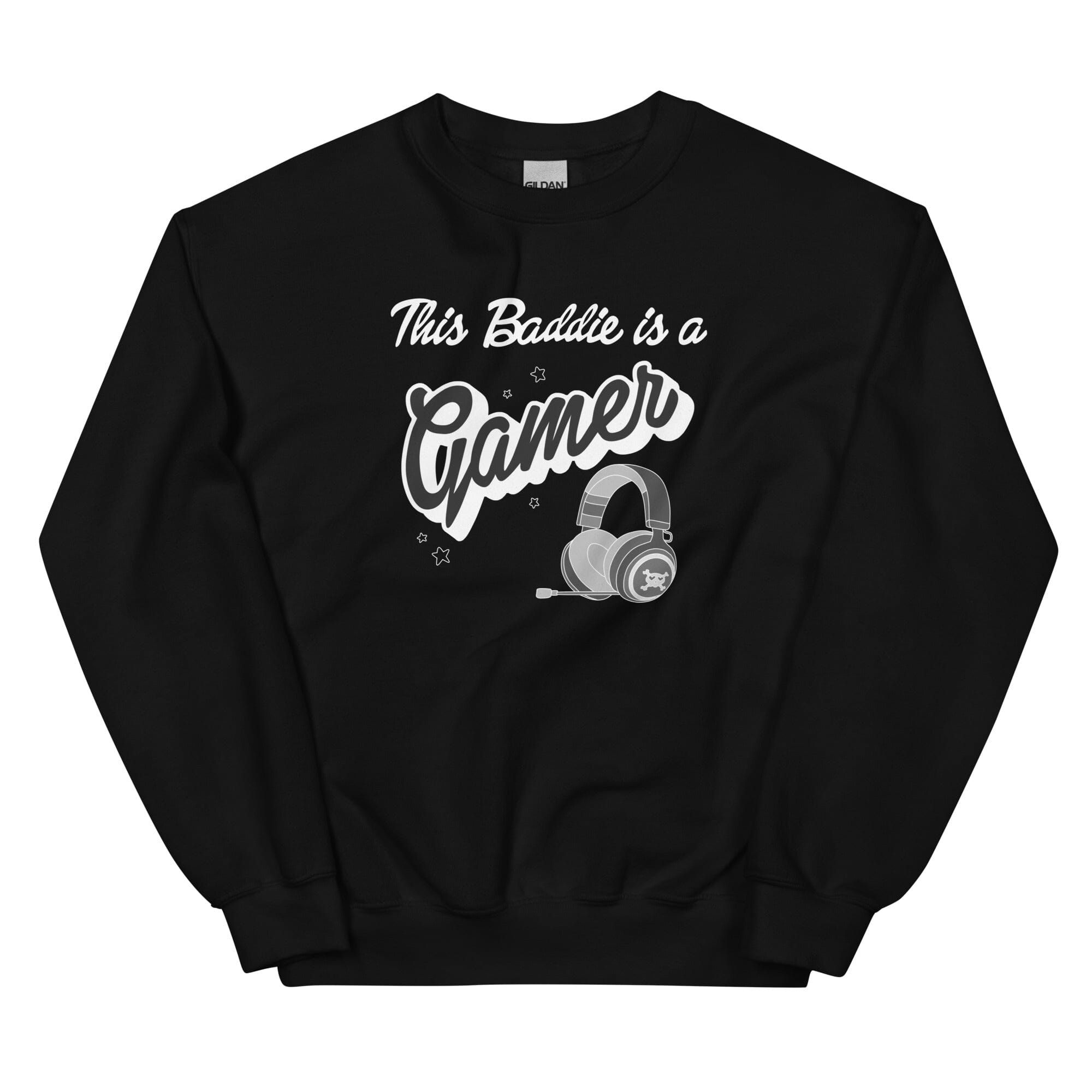 This Baddie is a Gamer | Unisex Sweatshirt | Feminist Gamer Threads & Thistles Inventory Black (Punk) S