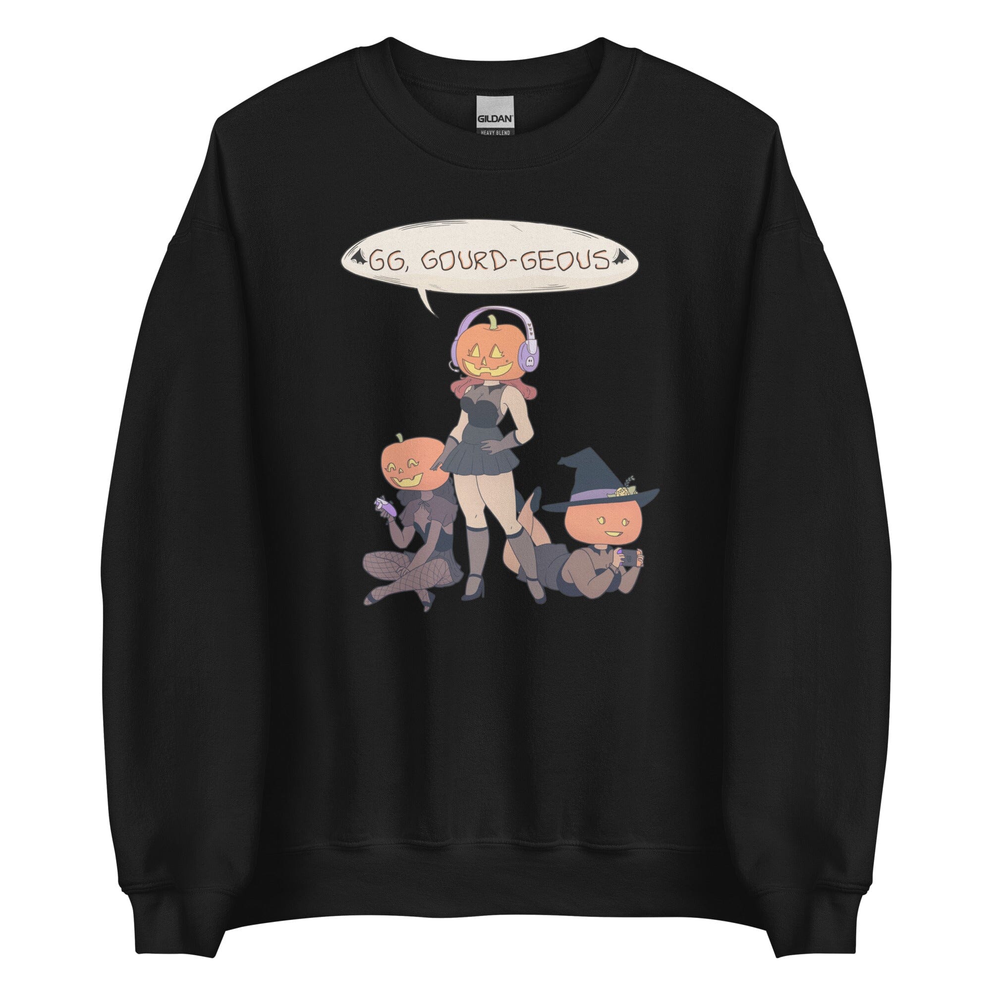 GG, Gourd-geous | Unisex Sweatshirt | Fall Halloween Threads & Thistles Inventory Black S