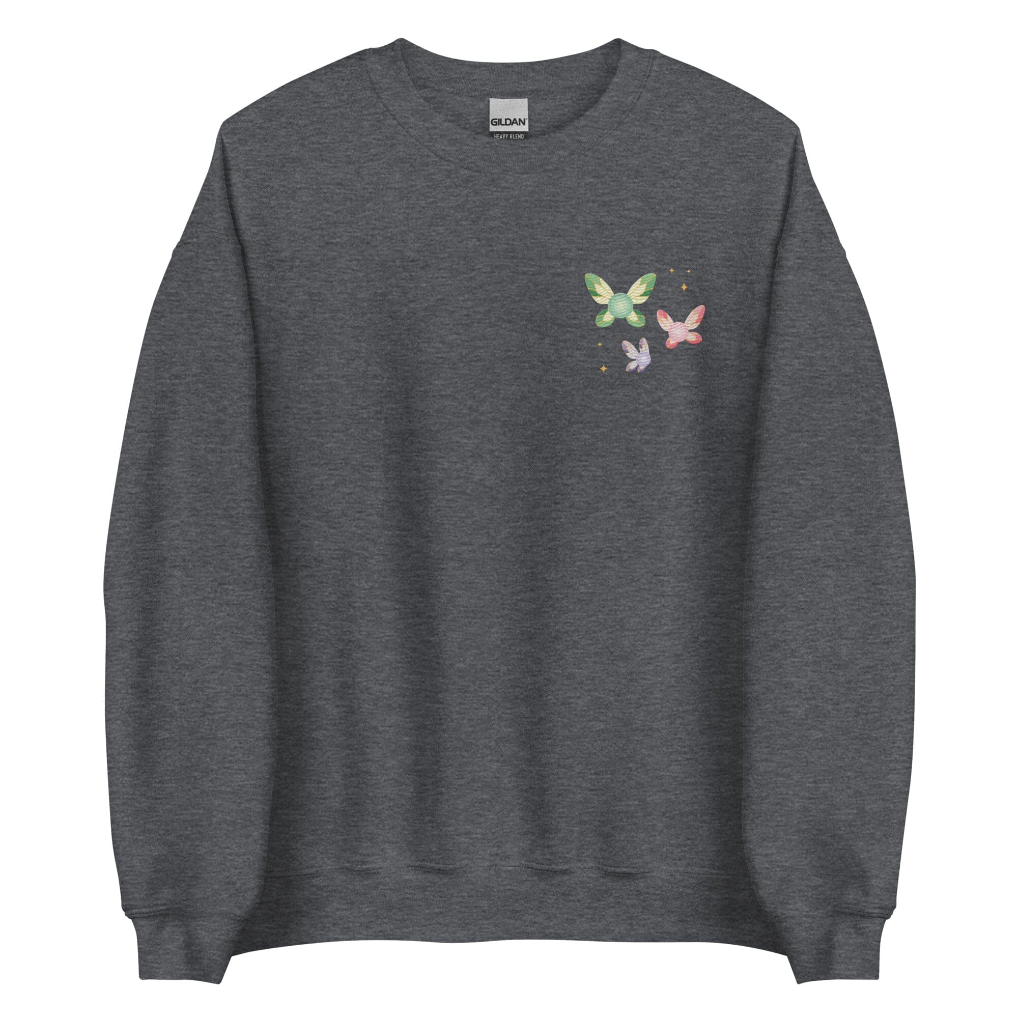 Navi Fairies | Embroidered Unisex Sweatshirt | The legend of Zelda Threads & Thistles Inventory Dark Heather S