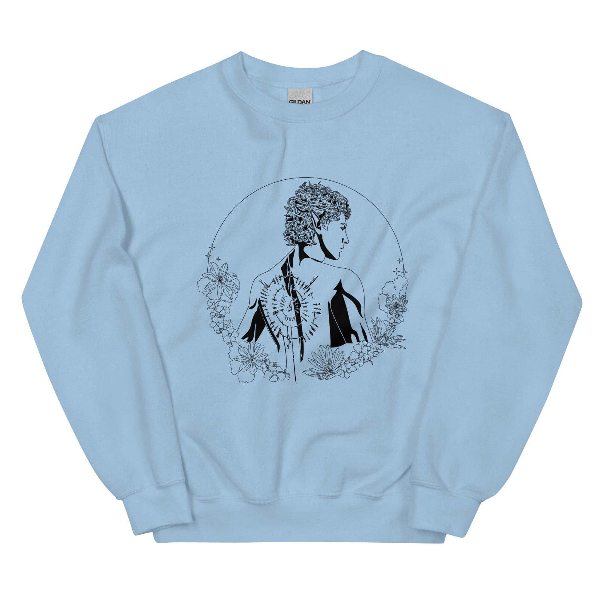 Astarion | Unisex Sweatshirt | Baldur's Gate Threads & Thistles Inventory Light Blue S
