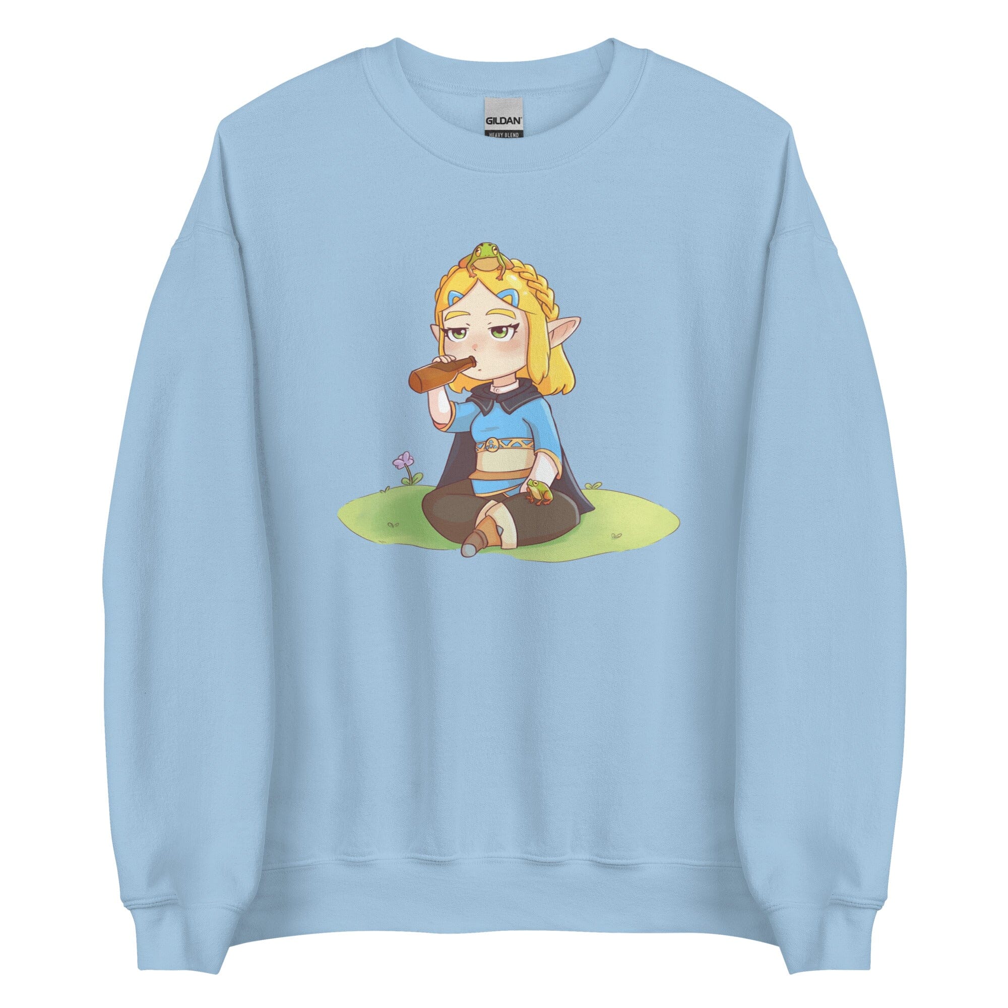 Zelda Frogs | Unisex Sweatshirt | Titty Tea Zelda Threads & Thistles Inventory Light Blue S