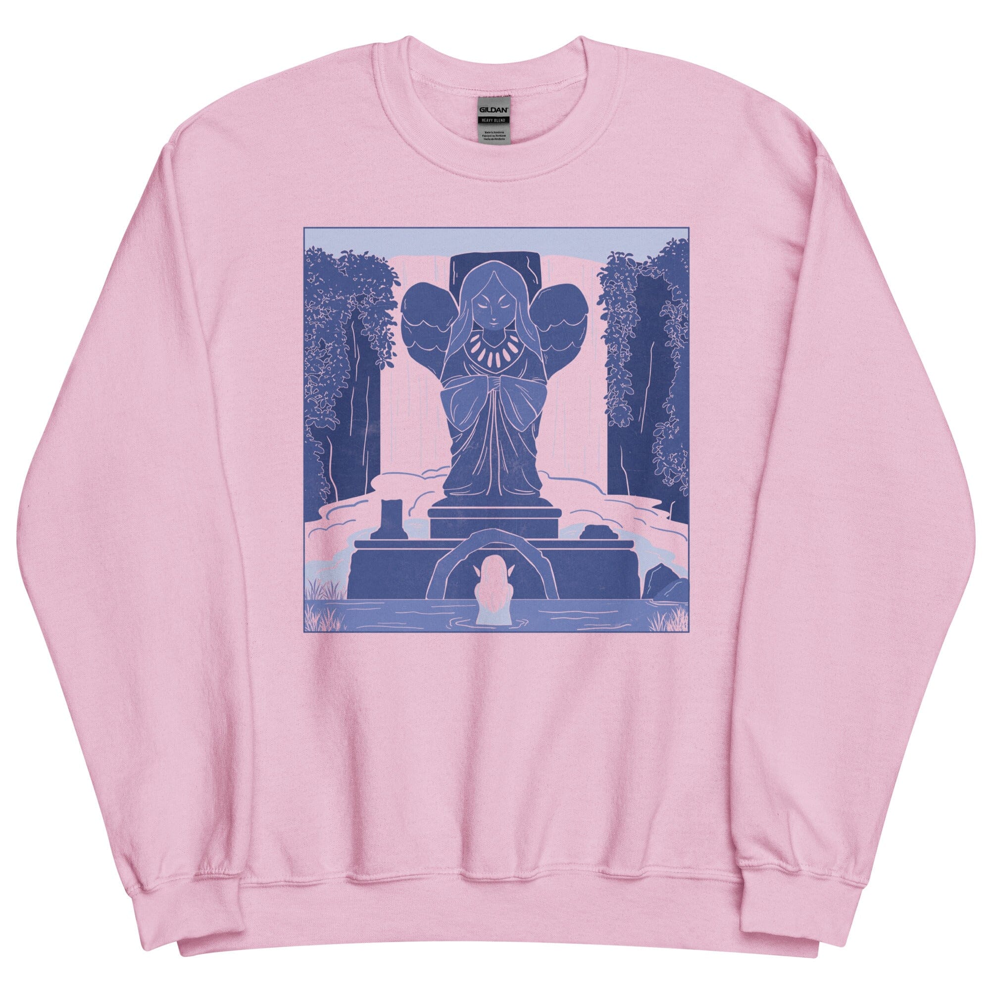 Goddess Statue | Unisex Sweatshirt | The Legend of Zelda Threads & Thistles Inventory Light Pink S