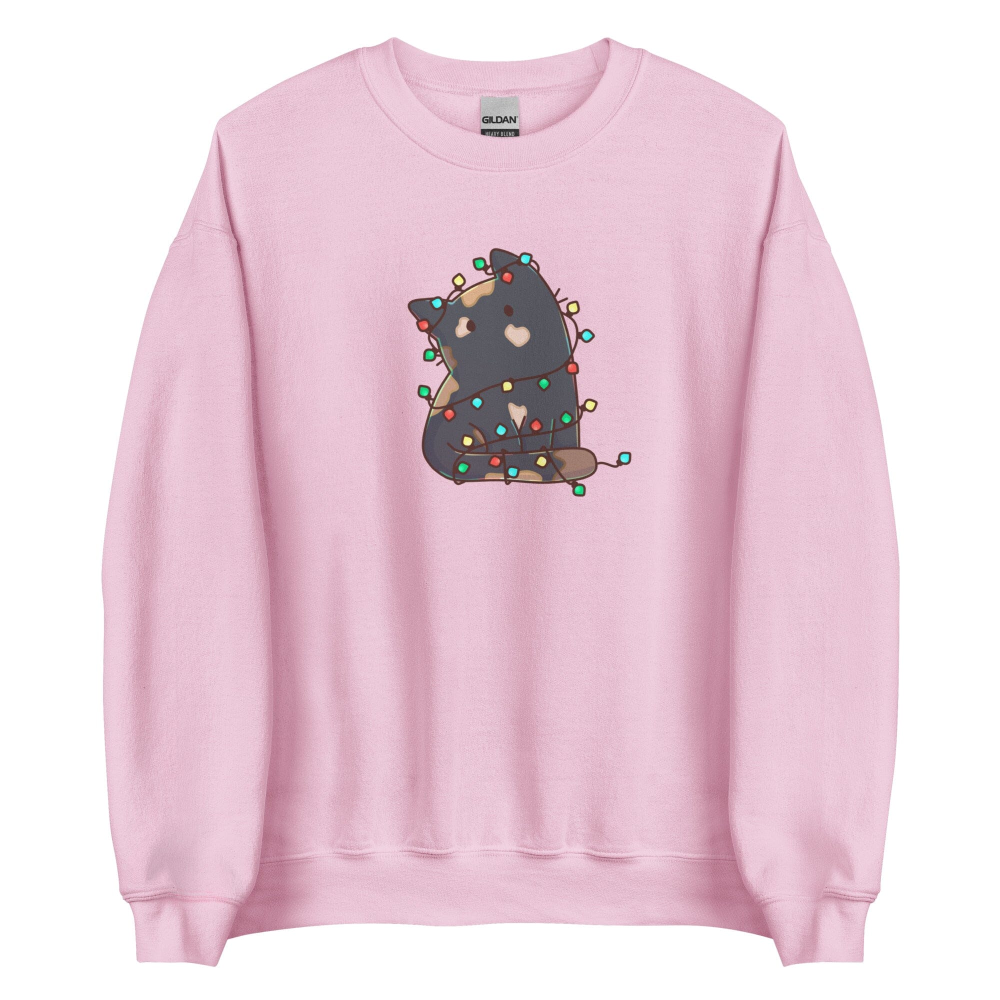 Christmas Torti Kitty | Unisex sweatshirt | TTI Stream Christmas Threads & Thistles Inventory Light Pink S