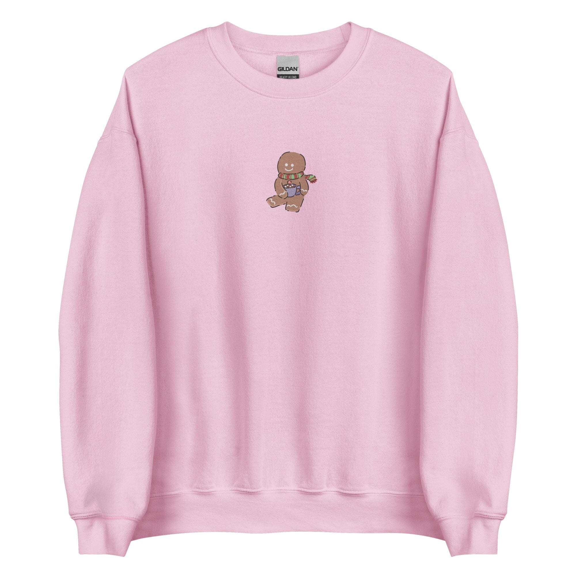 Cozy Christmas Gingerbread | Embroidered Unisex Sweatshirt | Cozy Gamer Christmas Threads & Thistles Inventory Light Pink S