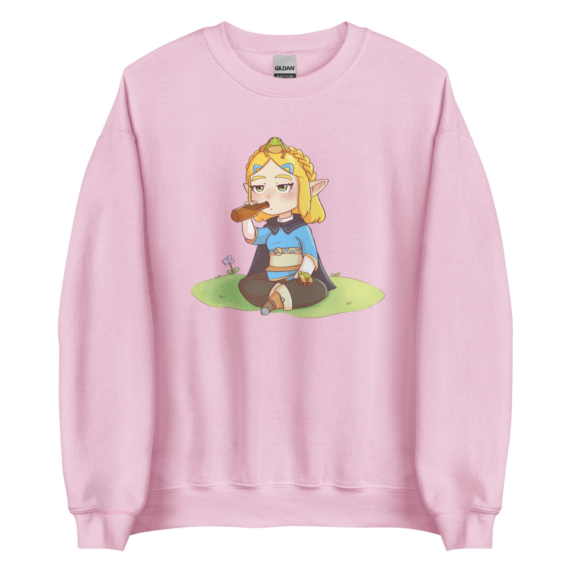 Zelda Frogs | Unisex Sweatshirt | Titty Tea Zelda Threads & Thistles Inventory Light Pink S