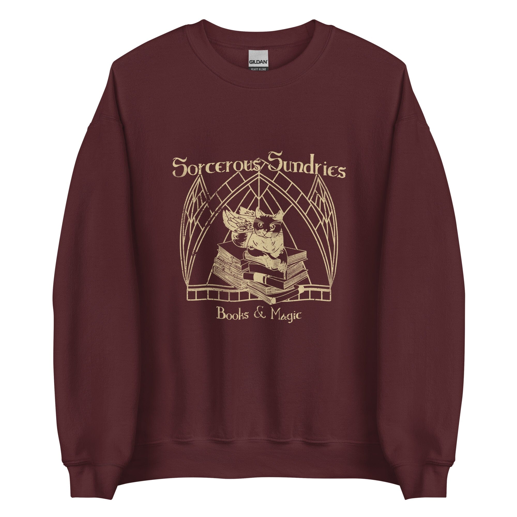 Sorcerous Sundries | Unisex Sweatshirt | Baldur's Gate Threads & Thistles Inventory Maroon S