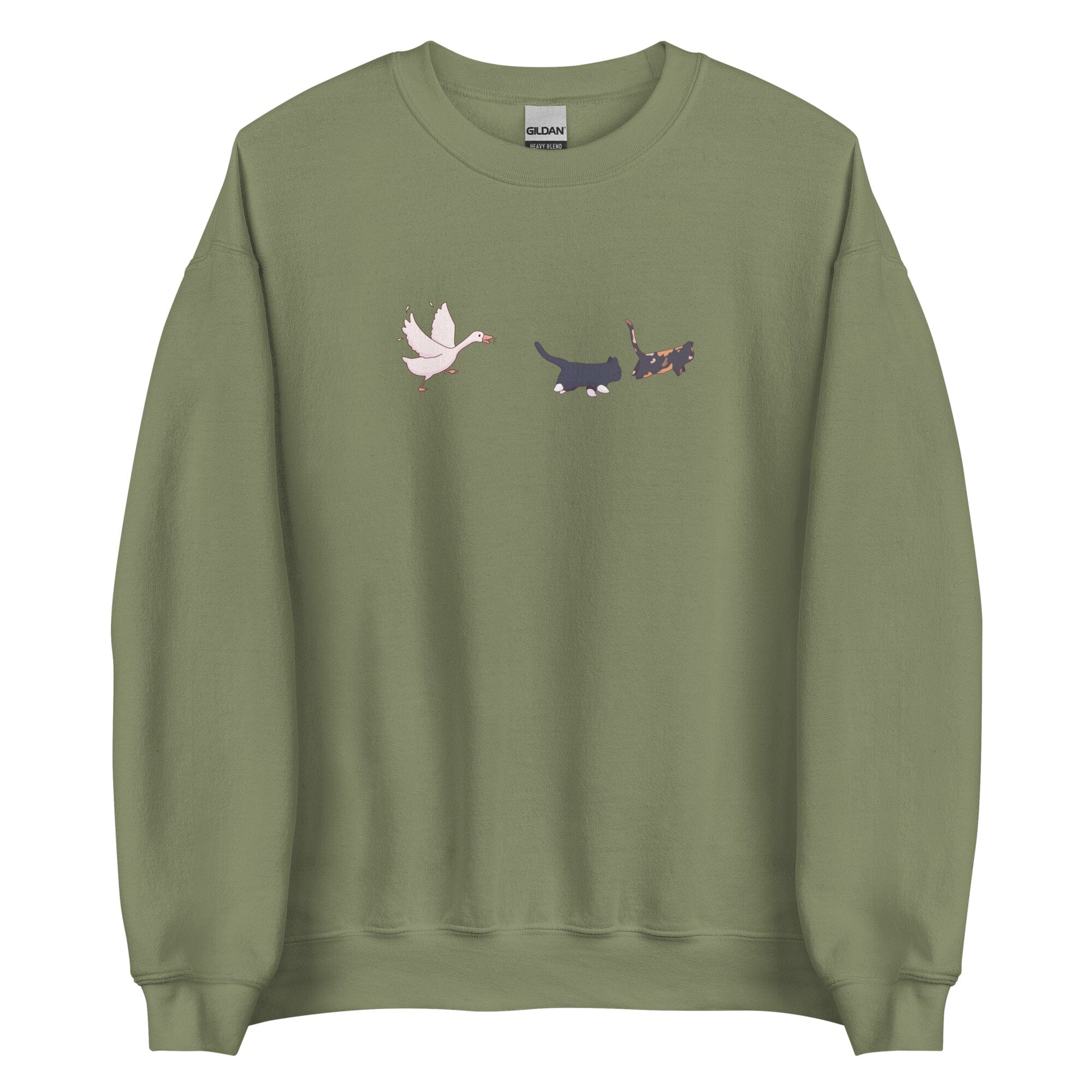 Goose Chase | Unisex Sweatshirt | TTI Stream Threads & Thistles Inventory Military Green S