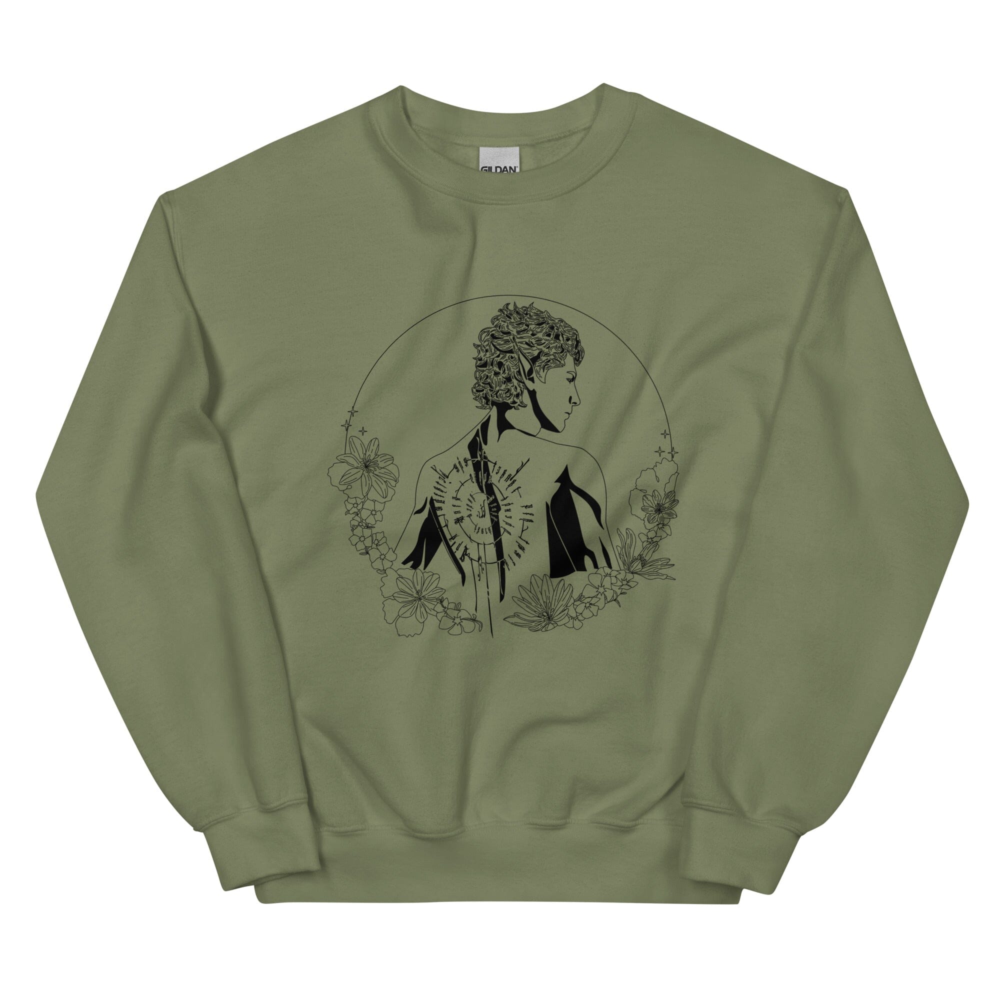 Astarion | Unisex Sweatshirt | Baldur's Gate Threads & Thistles Inventory Military Green S