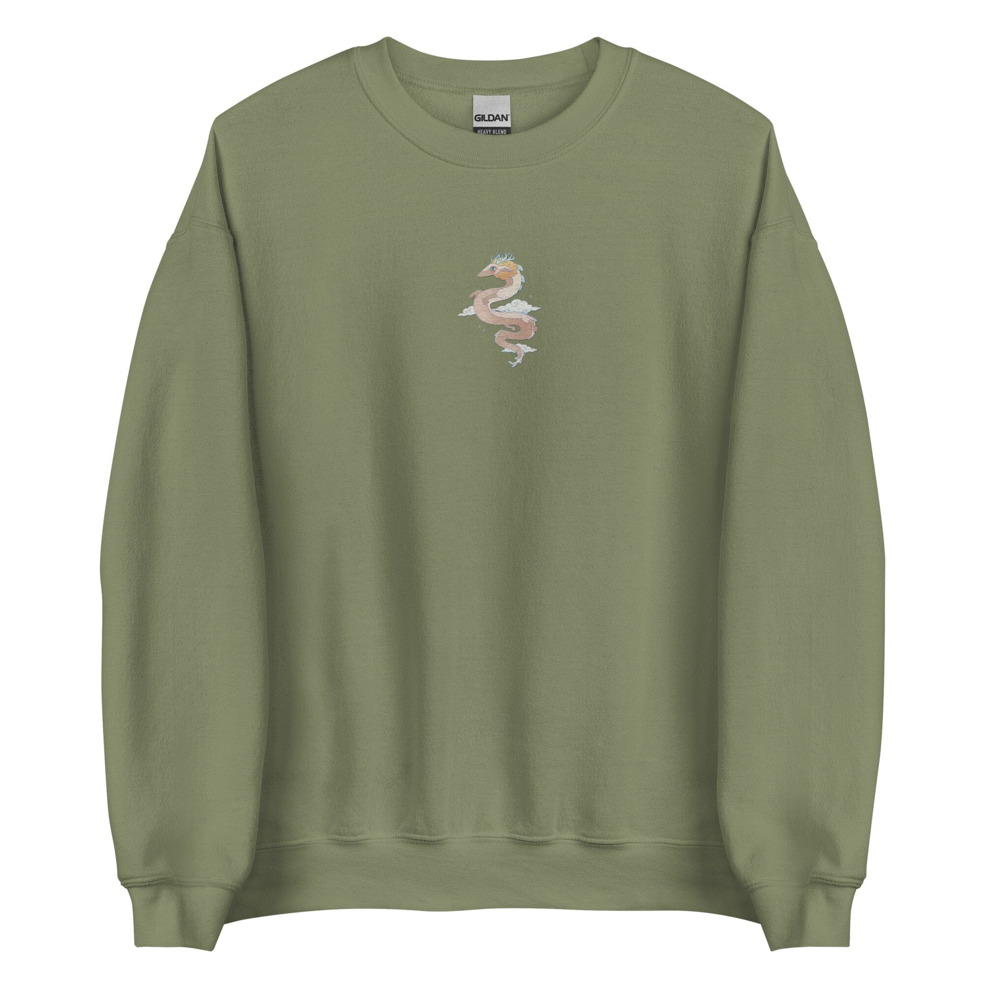 Light Dragon | Unisex Sweatshirt | Zelda Titty Tea Threads & Thistles Inventory Military Green S