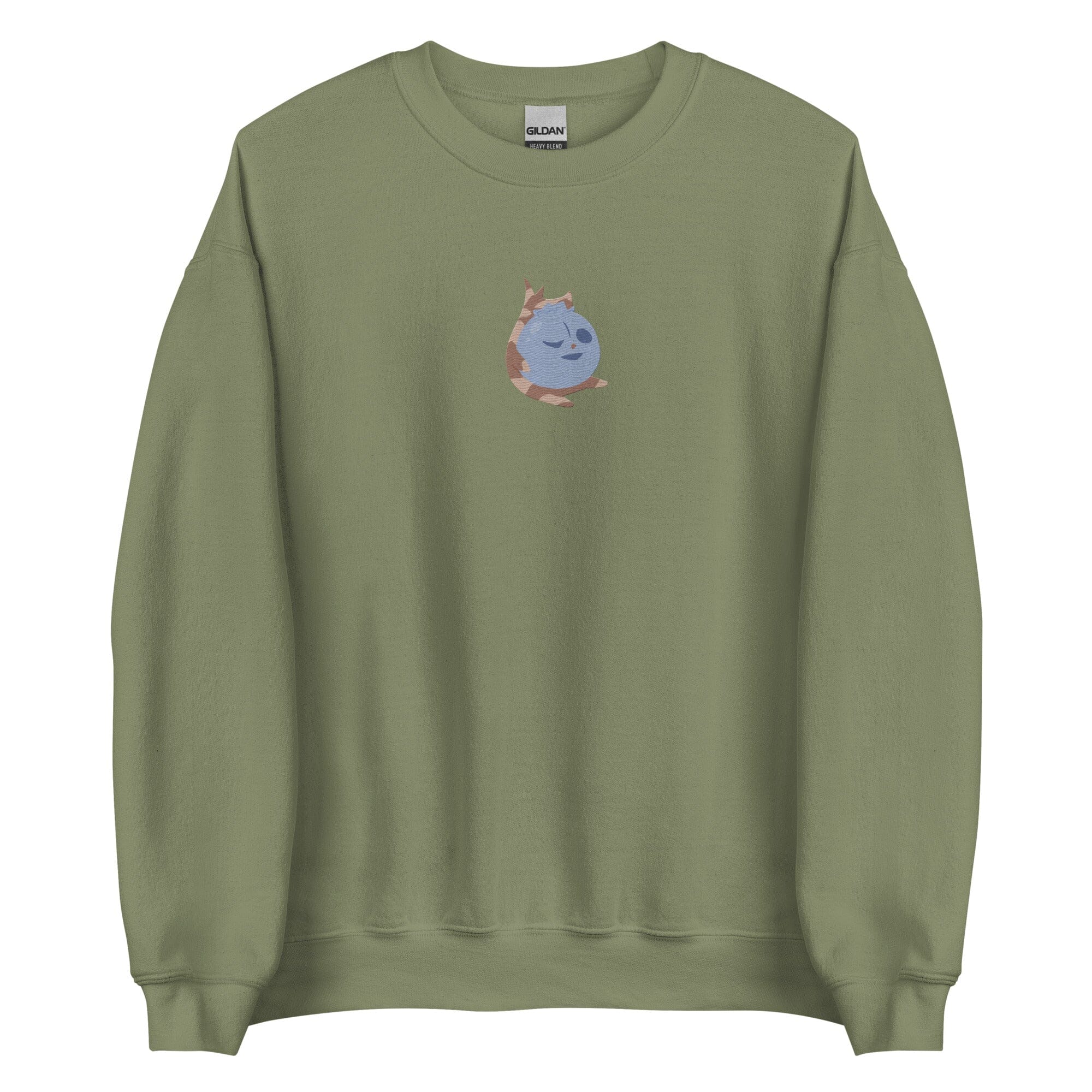 Blueberry Korok | Embroidered Unisex Sweatshirt | Titty Tea Zelda Threads & Thistles Inventory Military Green S