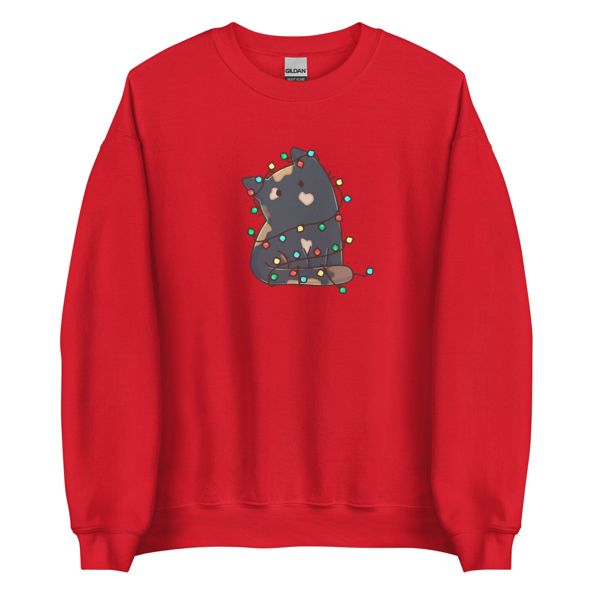 Christmas Torti Kitty | Unisex sweatshirt | TTI Stream Christmas Threads & Thistles Inventory Red S