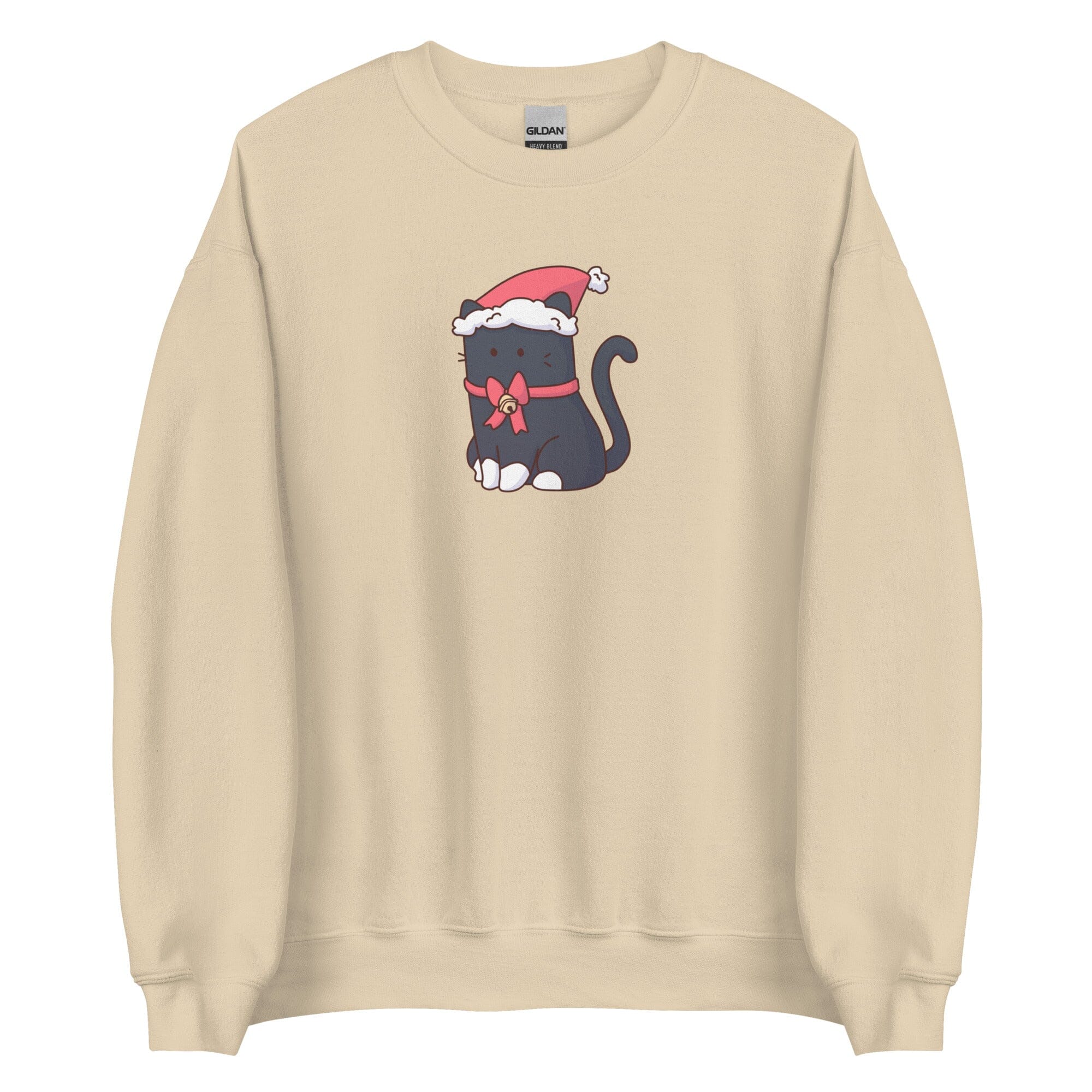 Christmas Tuxedo Kitty | Unisex Sweatshirt | TTI Stream Christmas Threads & Thistles Inventory Sand S