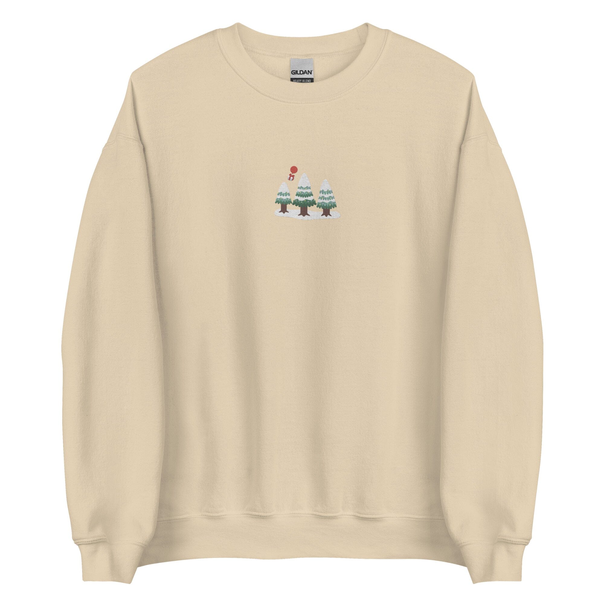 Cozy Animal Crossing Christmas | Embroidered Unisex Sweatshirt | Animal Crossing Threads & Thistles Inventory Sand S