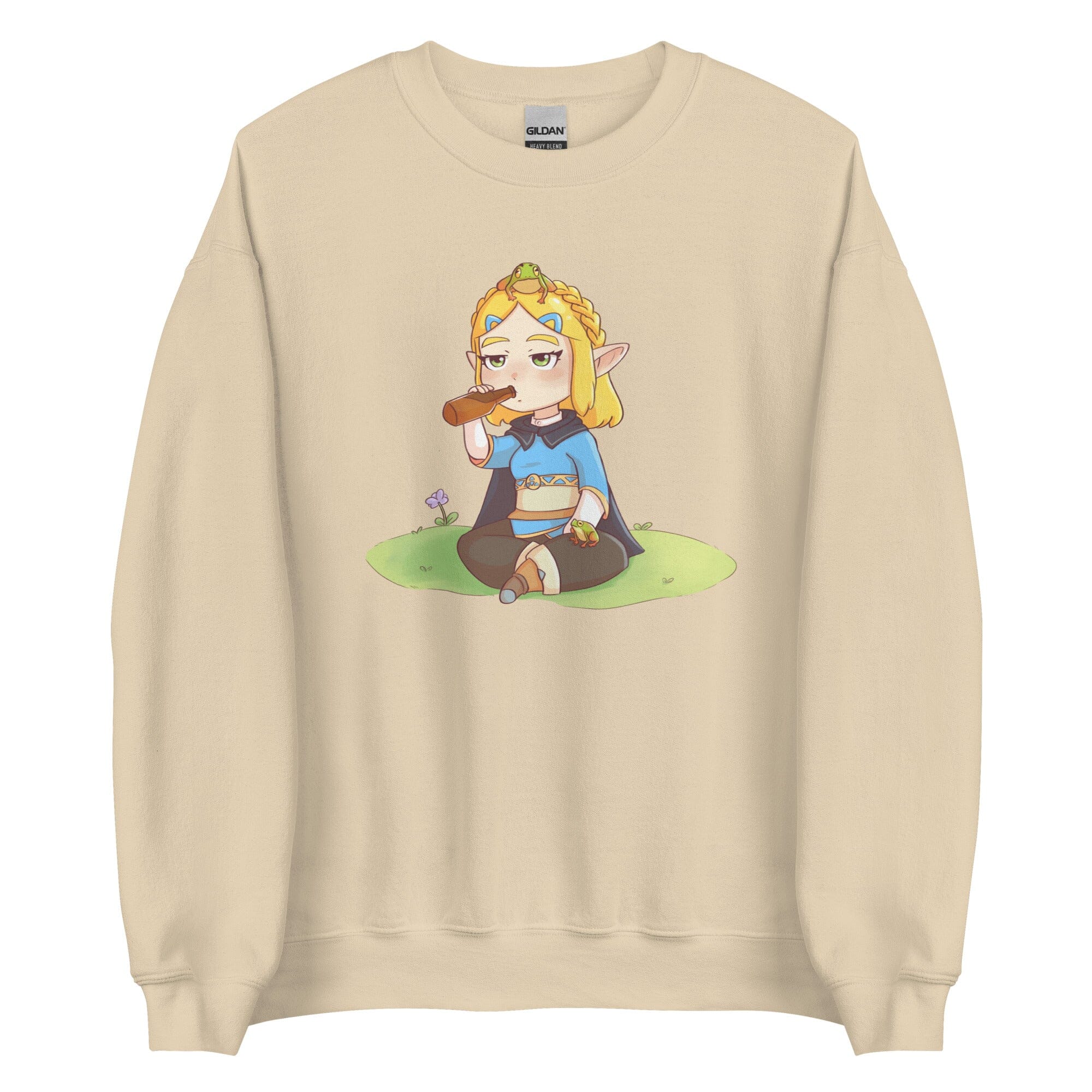 Zelda Frogs | Unisex Sweatshirt | Titty Tea Zelda Threads & Thistles Inventory Sand S