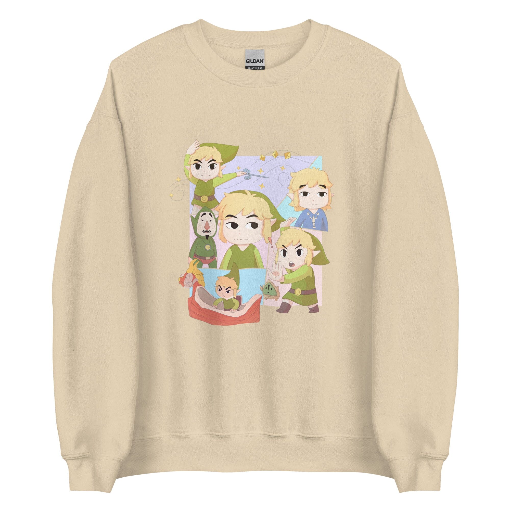 The Many Faces from Wind Waker | Unisex Sweatshirt | Titty Tea Zelda Threads & Thistles Inventory Sand S