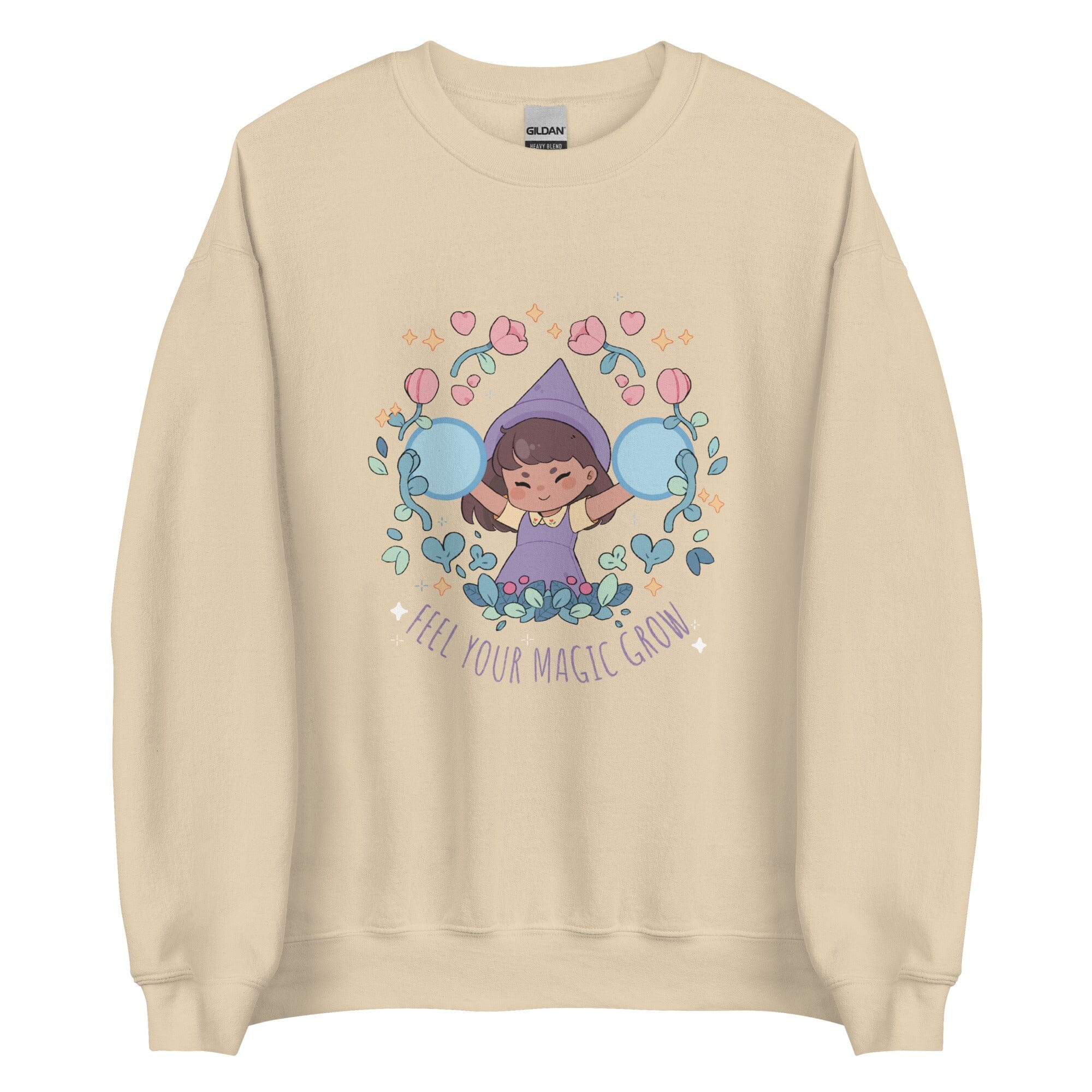 Feel Your Magic Grow | Unisex Sweatshirt | Fields of Mistria Threads & Thistles Inventory Sand S