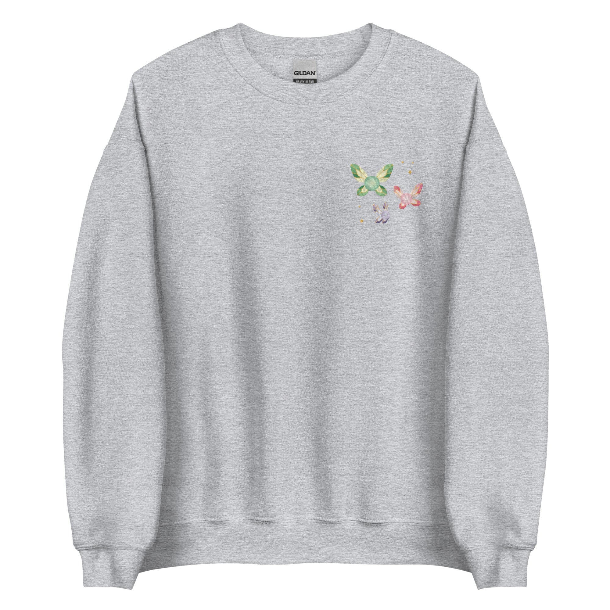 Navi Fairies | Embroidered Unisex Sweatshirt | The legend of Zelda Threads & Thistles Inventory Sport Grey S