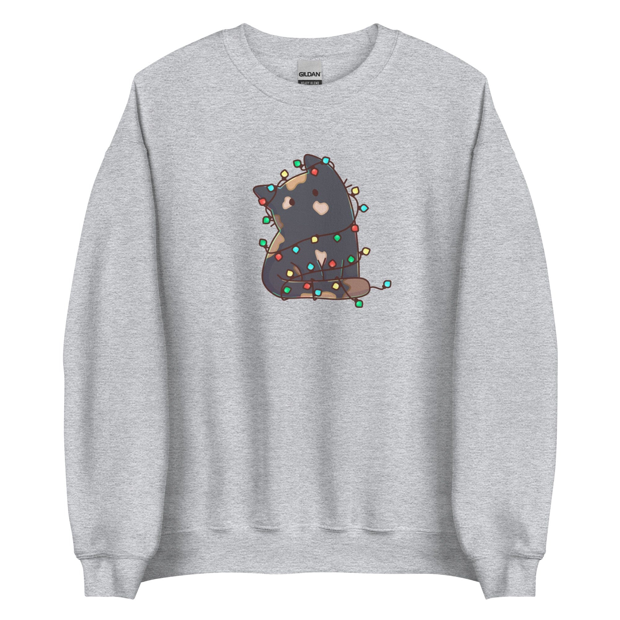 Christmas Torti Kitty | Unisex sweatshirt | TTI Stream Christmas Threads & Thistles Inventory Sport Grey S