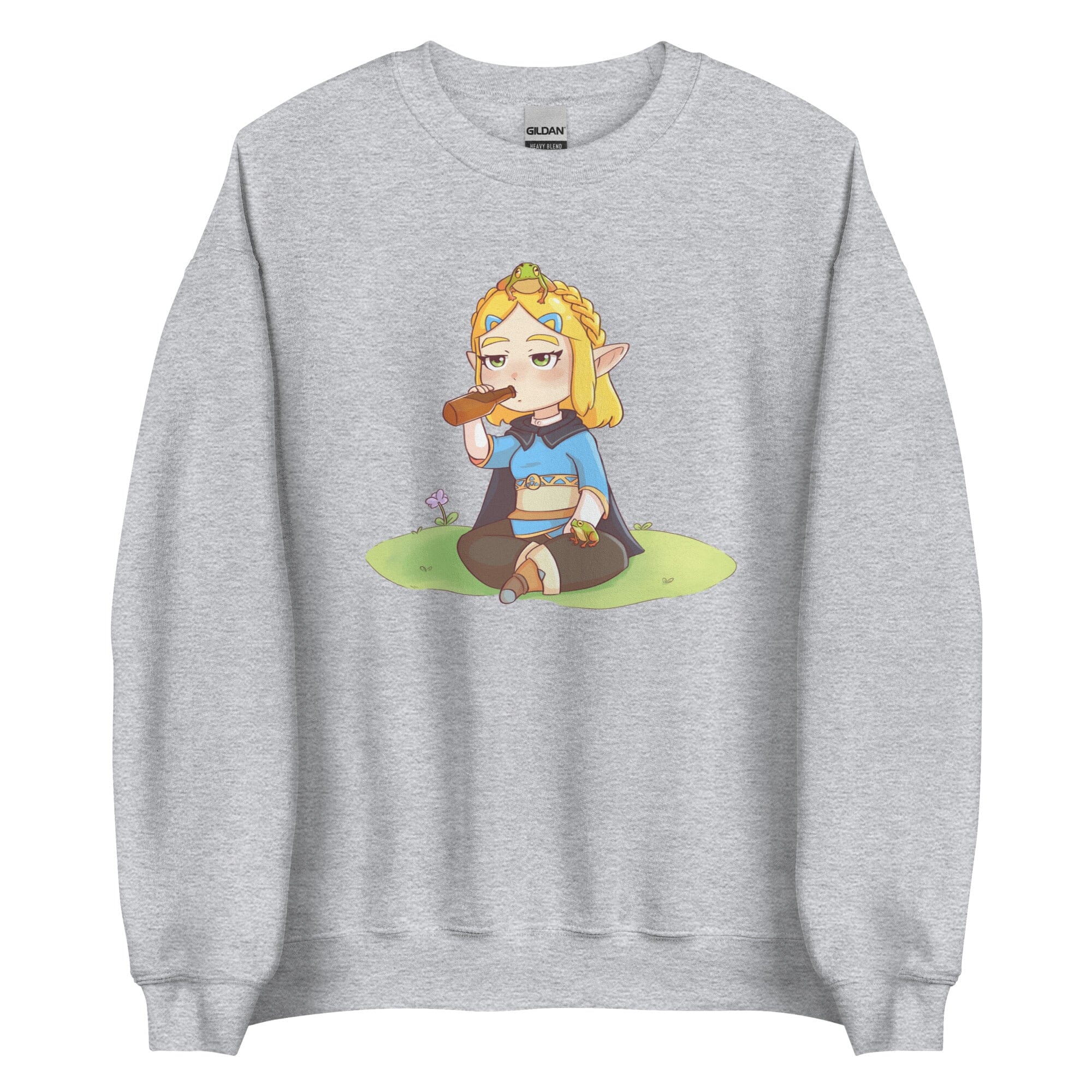 Zelda Frogs | Unisex Sweatshirt | Titty Tea Zelda Threads & Thistles Inventory Sport Grey S