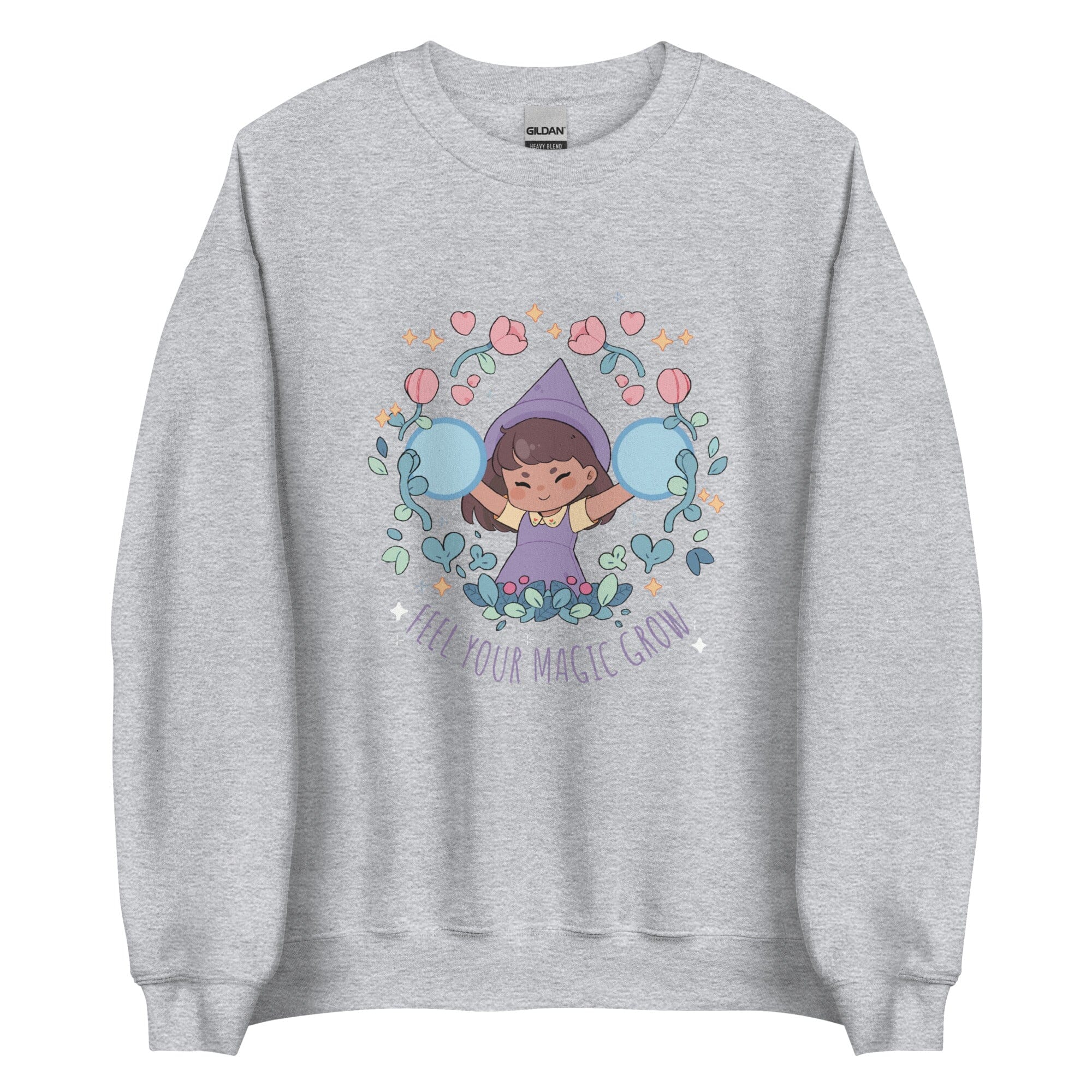 Feel Your Magic Grow | Unisex Sweatshirt | Fields of Mistria Threads & Thistles Inventory Sport Grey S
