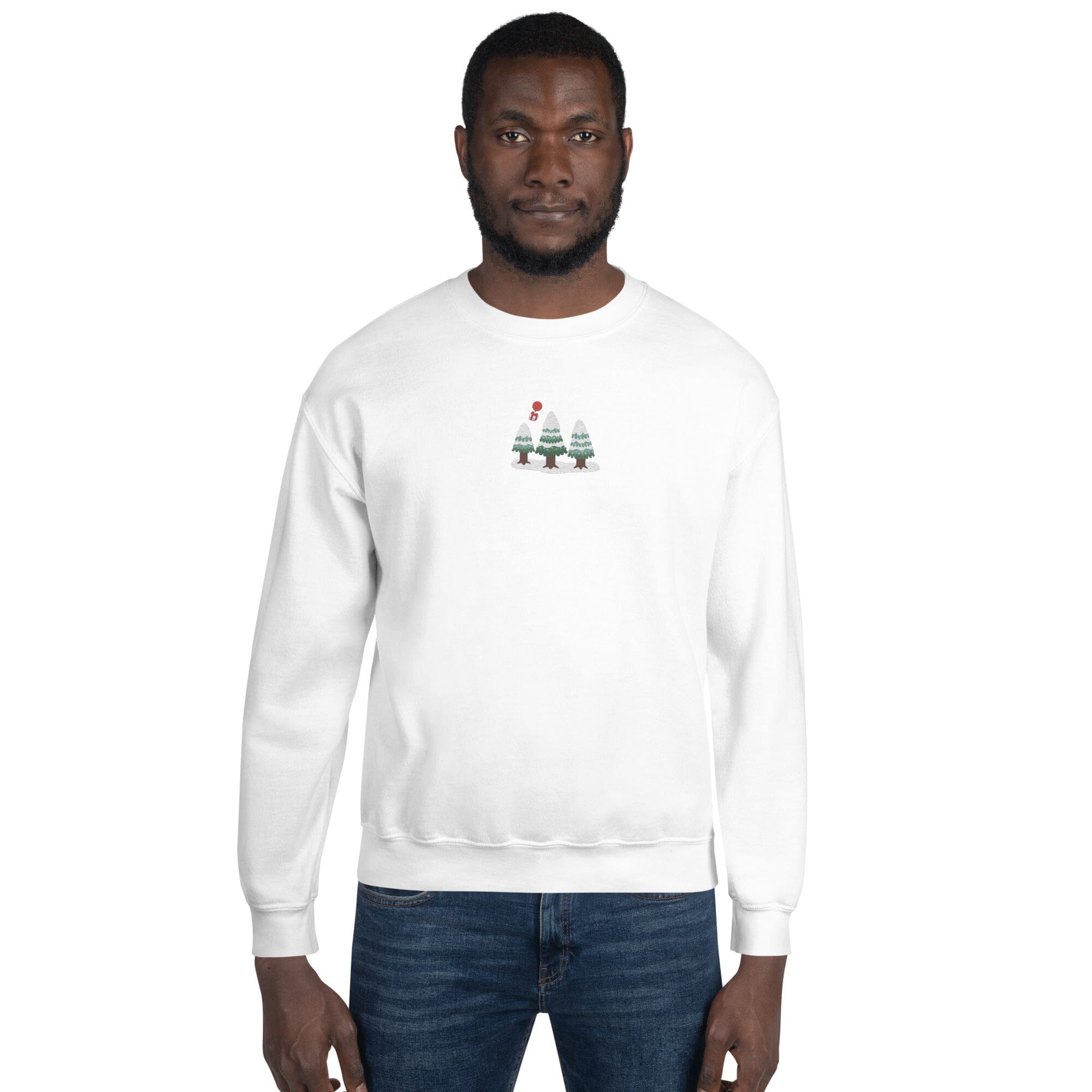 Cozy Animal Crossing Christmas | Embroidered Unisex Sweatshirt | Animal Crossing Threads & Thistles Inventory