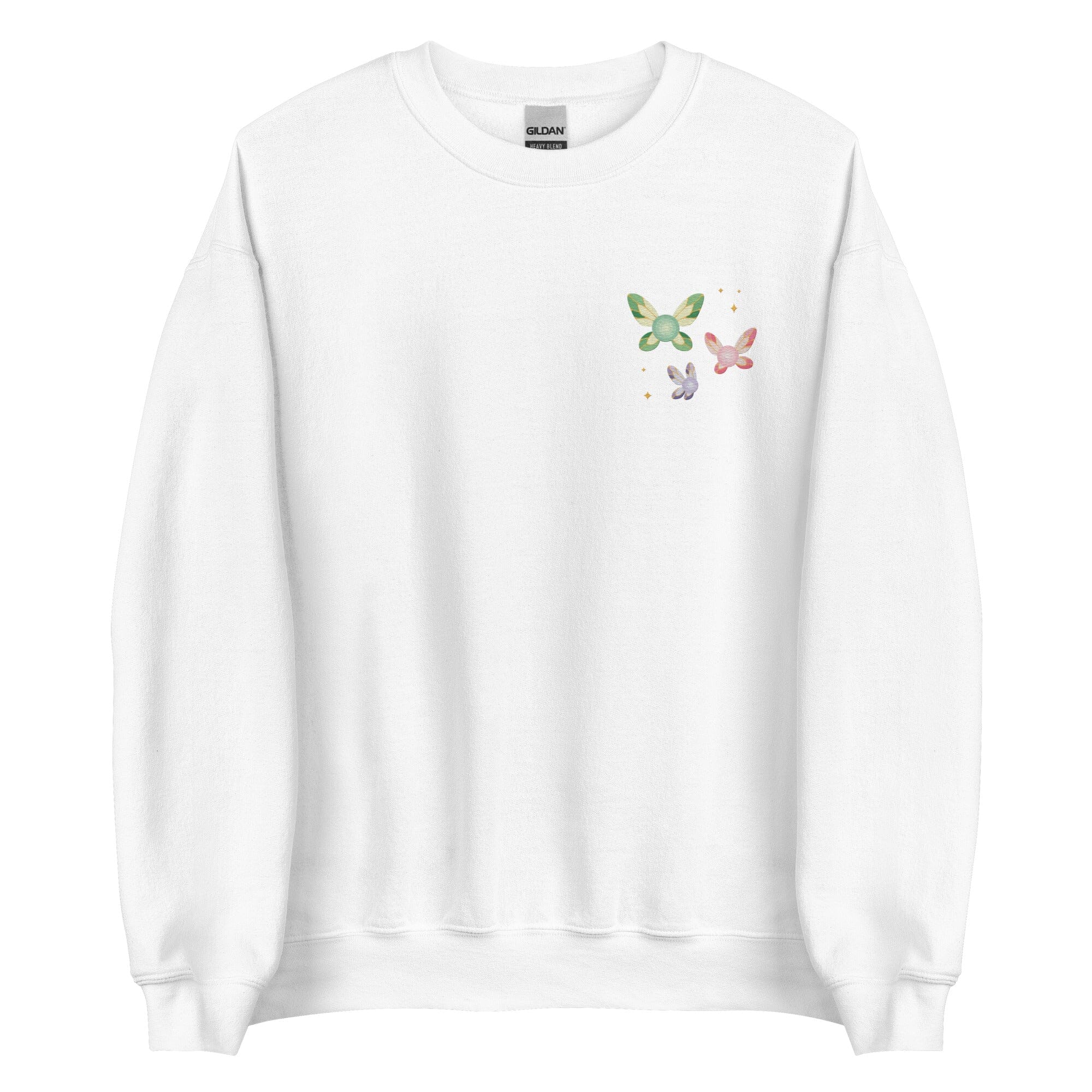 Navi Fairies | Embroidered Unisex Sweatshirt | The legend of Zelda Threads & Thistles Inventory White S