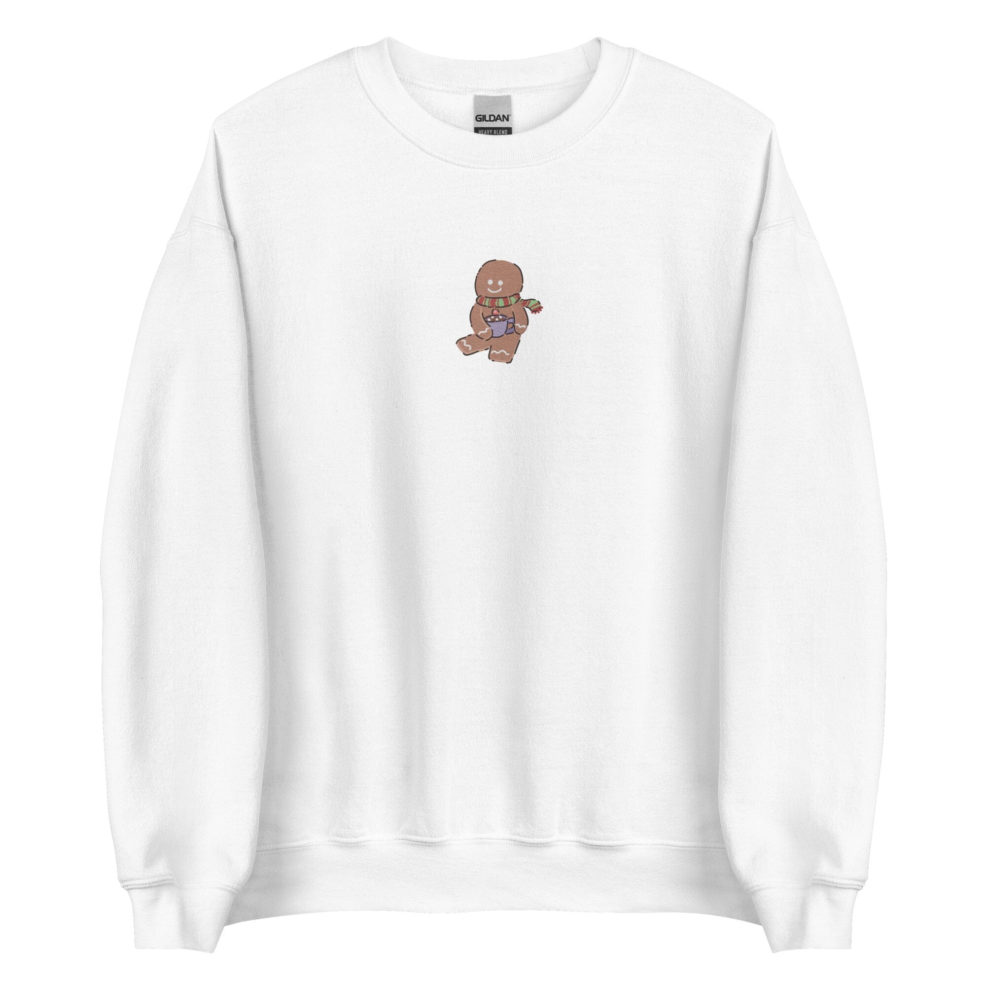 Cozy Christmas Gingerbread | Embroidered Unisex Sweatshirt | Cozy Gamer Christmas Threads & Thistles Inventory White S