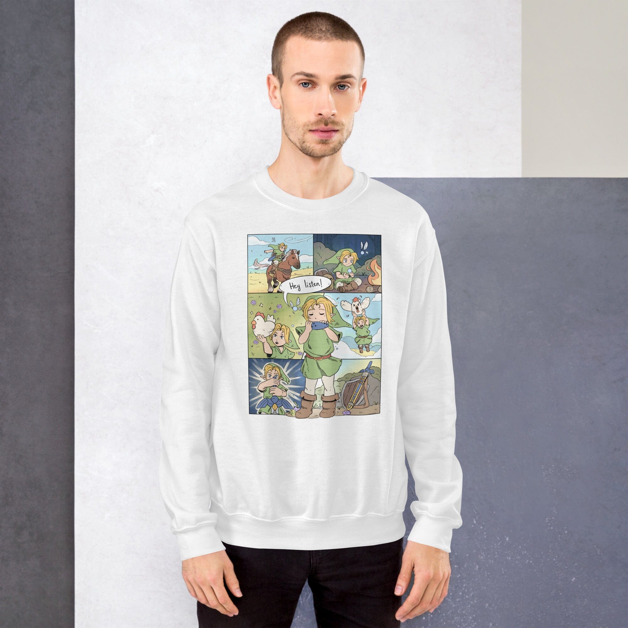 Ocarina of Time Comic | Unisex Sweatshirt | Zelda Titty Tea Threads & Thistles Inventory