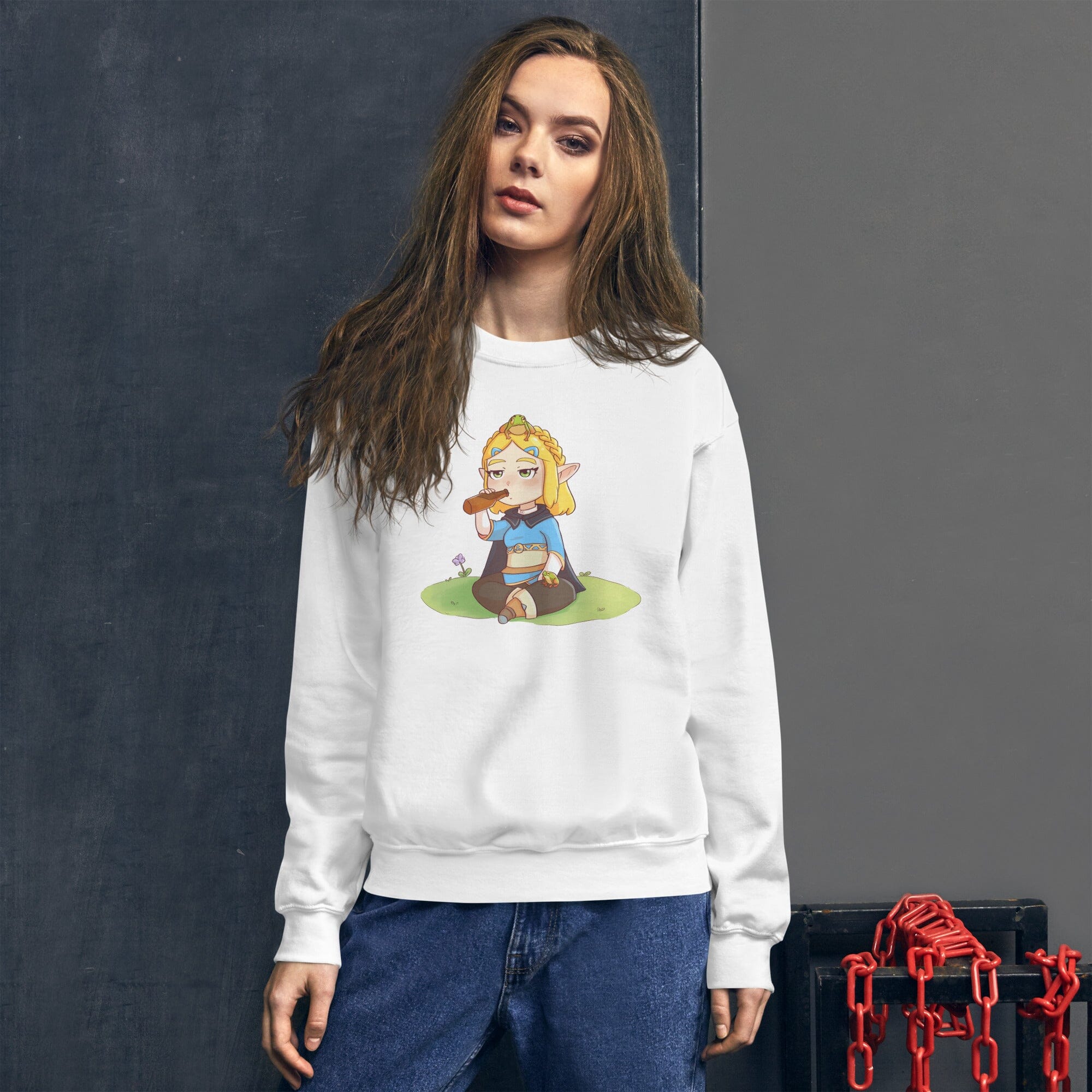 Zelda Frogs | Unisex Sweatshirt | Titty Tea Zelda Threads & Thistles Inventory