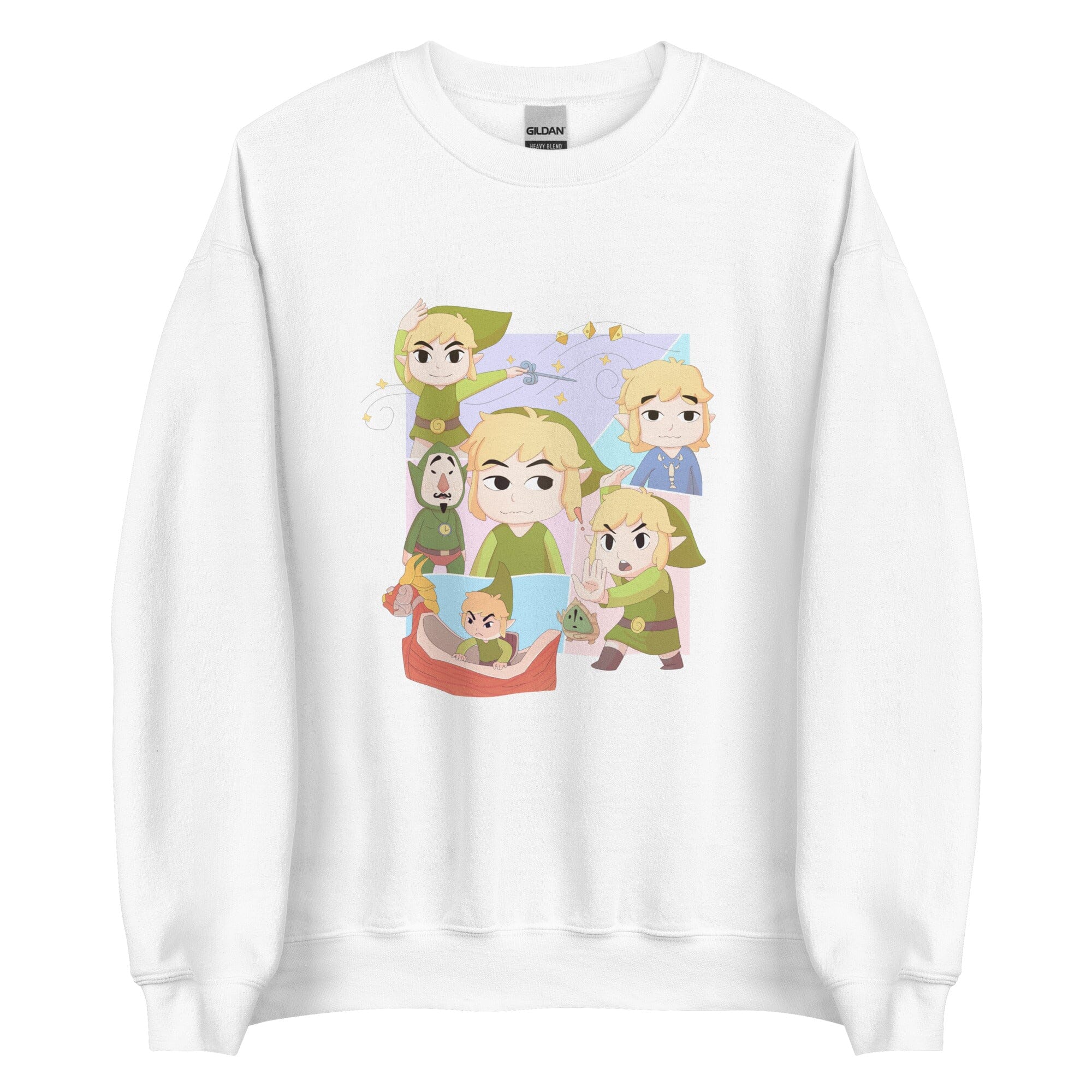 The Many Faces from Wind Waker | Unisex Sweatshirt | Titty Tea Zelda Threads & Thistles Inventory White S