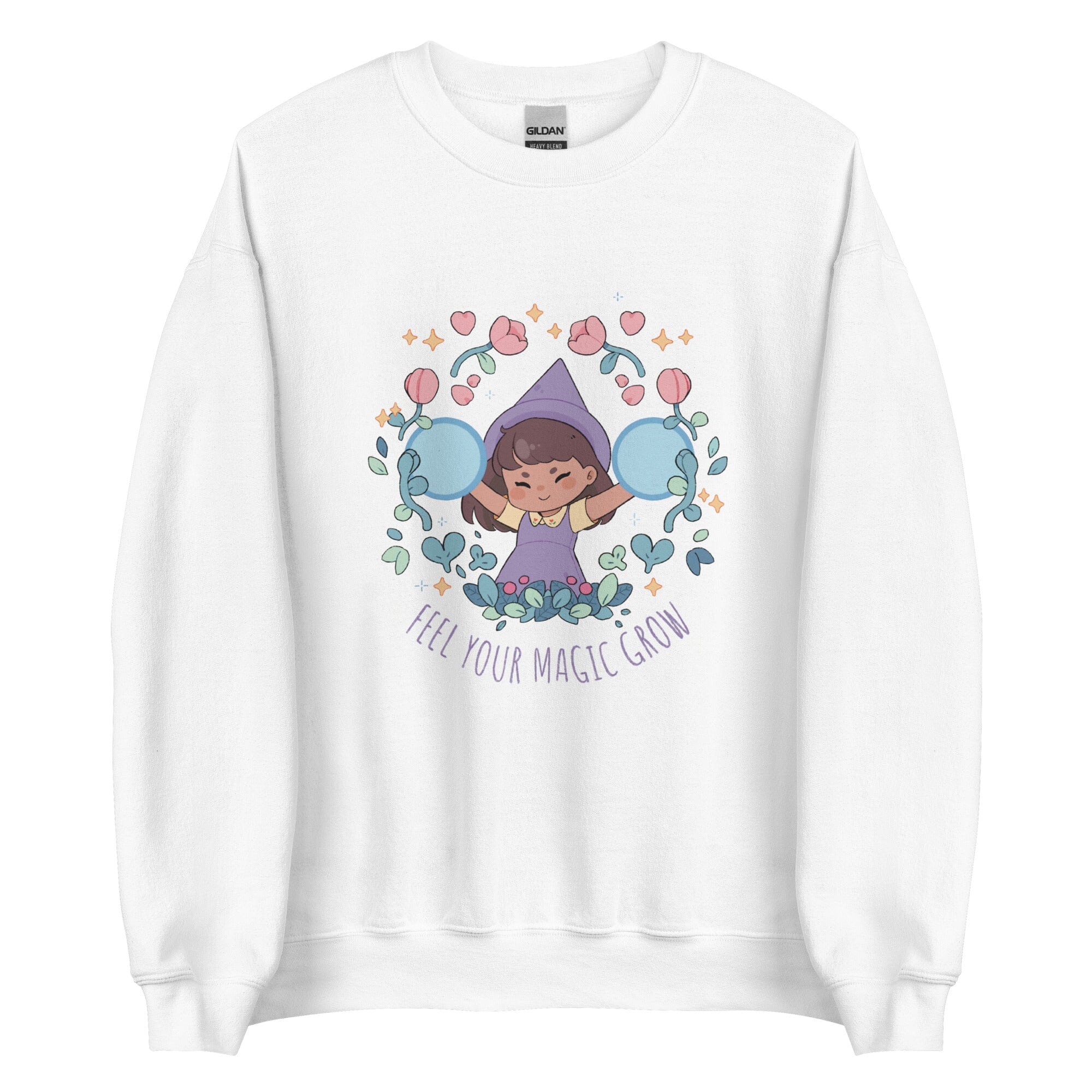 Feel Your Magic Grow | Unisex Sweatshirt | Fields of Mistria Threads & Thistles Inventory White S