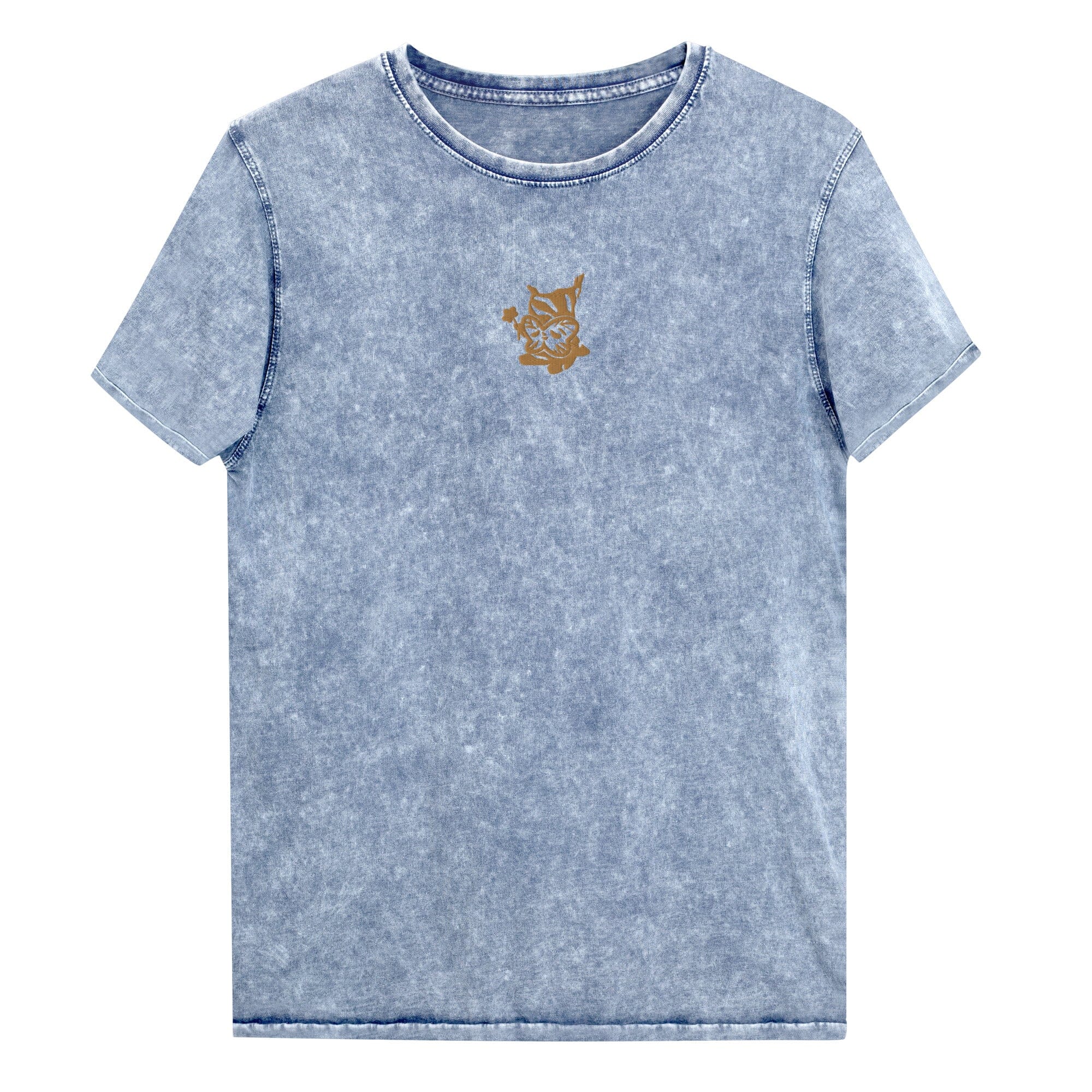Golden Flower Korok | Denim T-Shirt | The Legend of Zelda Threads & Thistles Inventory Denim Blue S