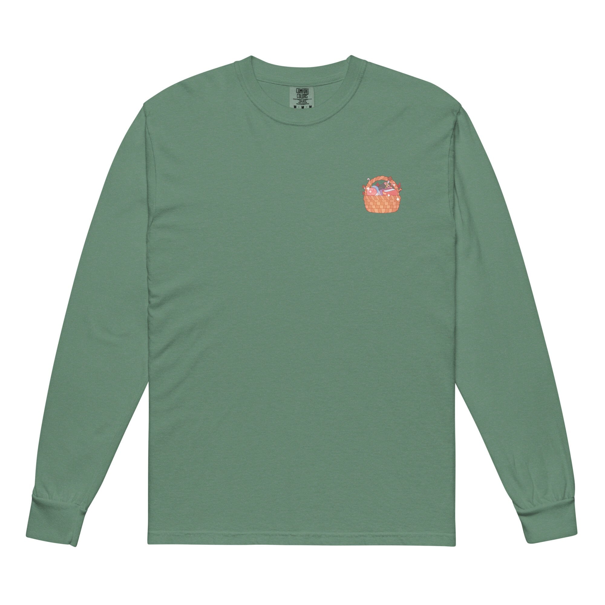 Cozy Hobby Basket | Long-sleeve shirt | Cozy Games & Hobbies Threads & Thistles Inventory Light Green S