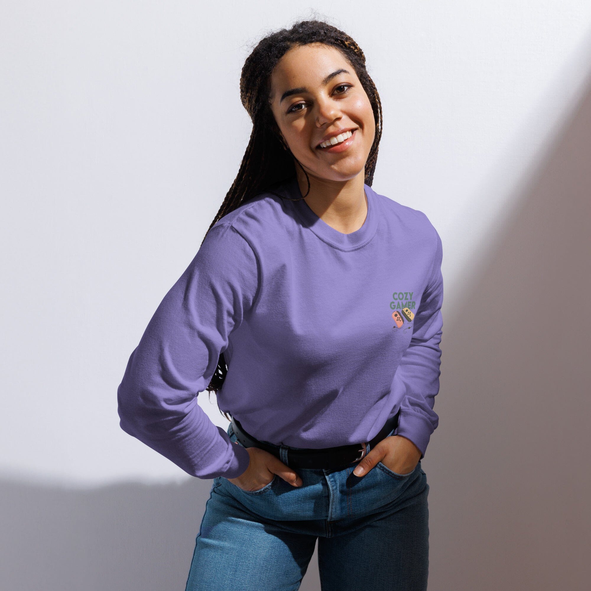 Cozy Gamer | Long-sleeve shirt | Cozy Games & Hobbies Threads & Thistles Inventory