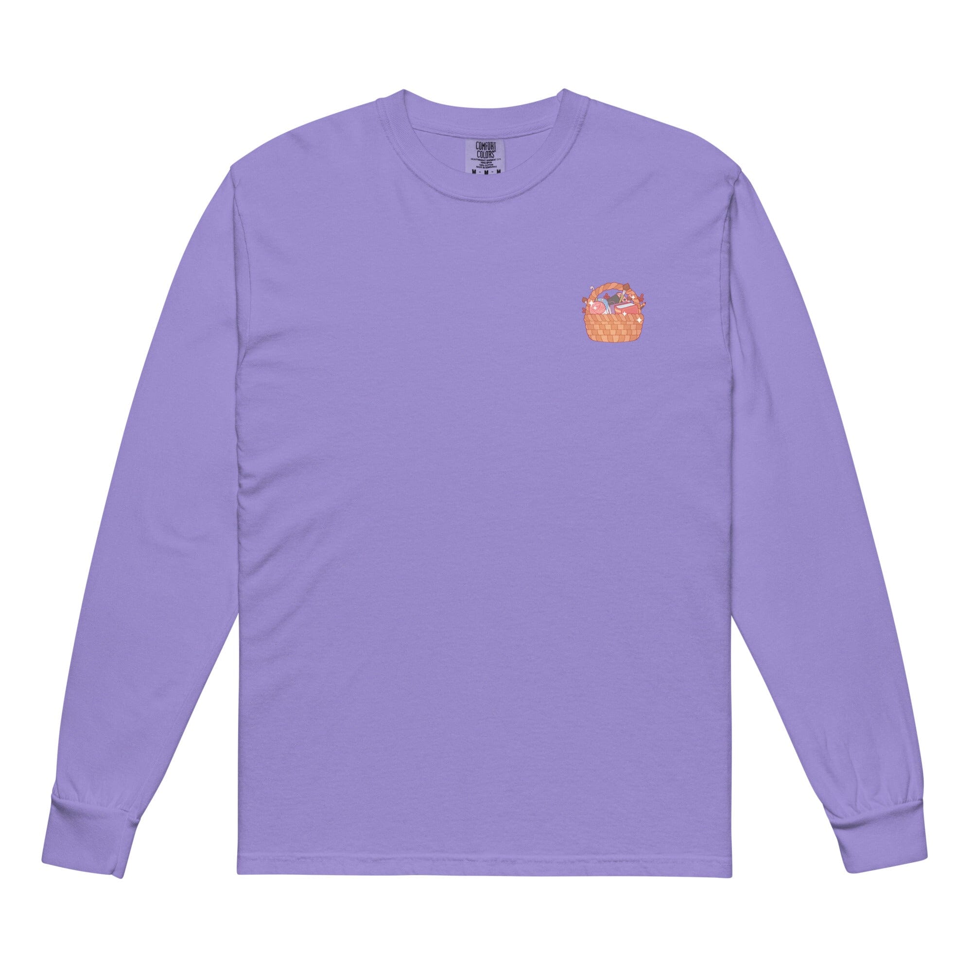 Cozy Hobby Basket | Long-sleeve shirt | Cozy Games & Hobbies Threads & Thistles Inventory Violet S