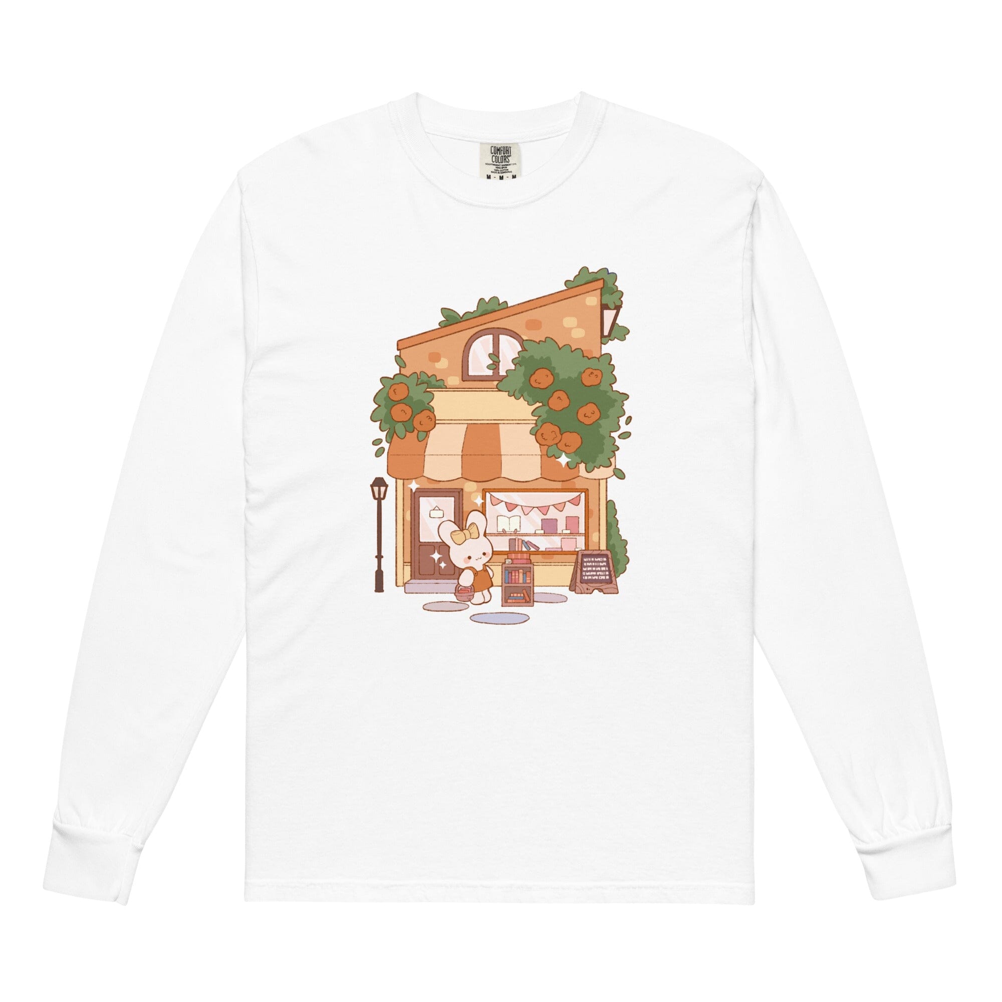 Cozy Bookstore | Long-sleeve shirt | Cozy Games & Hobbies Threads & Thistles Inventory White S