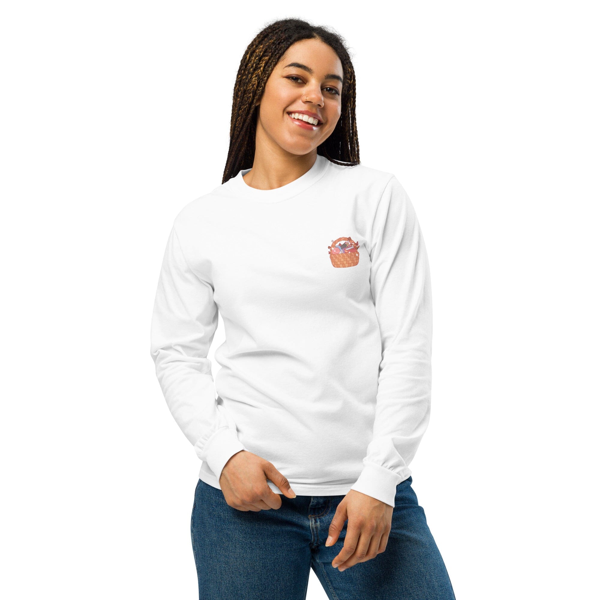 Cozy Hobby Basket | Long-sleeve shirt | Cozy Games & Hobbies Threads & Thistles Inventory