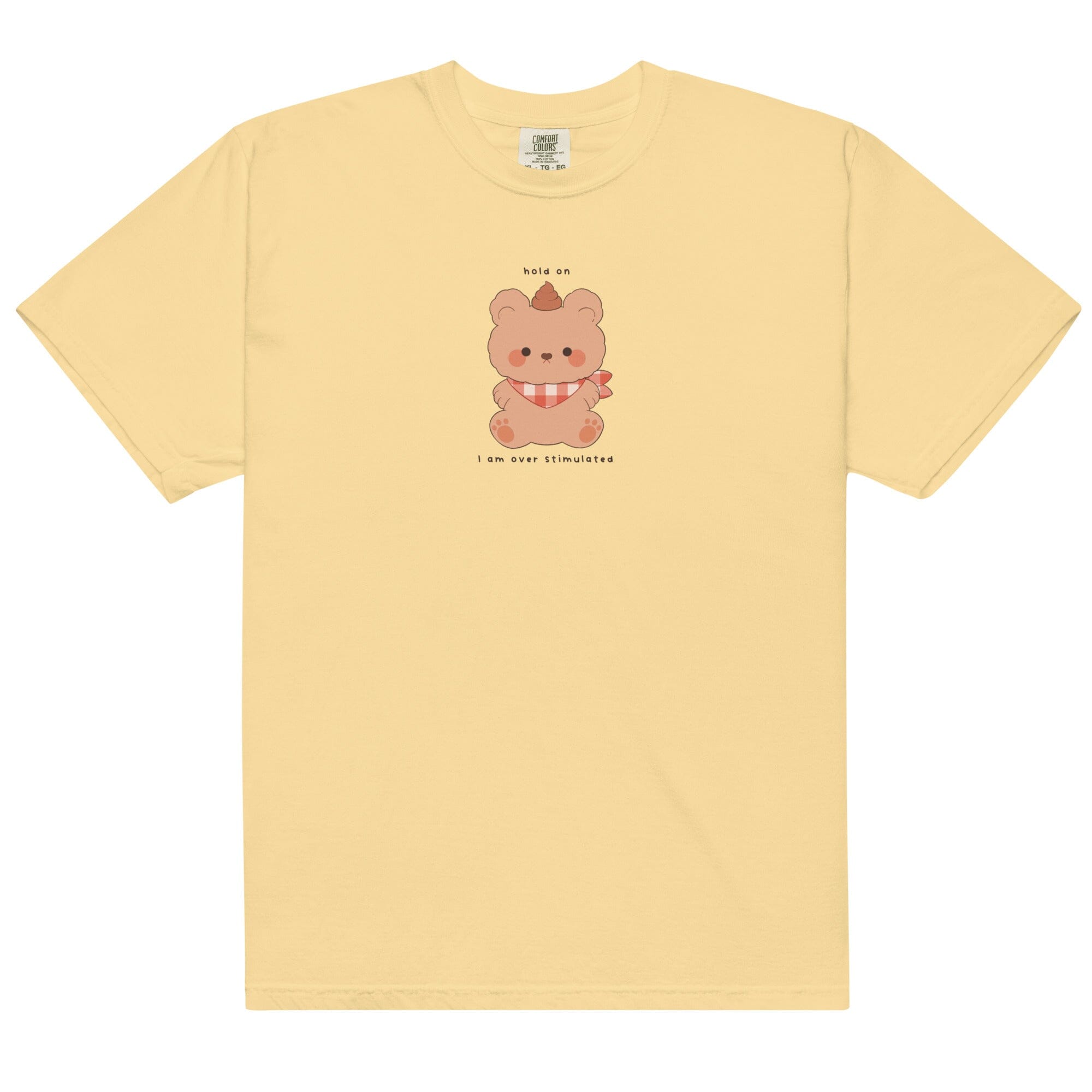 I am Overstimulated | Unisex garment-dyed heavyweight t-shirt | Cozy Games & Hobbies Threads & Thistles Inventory Butter S